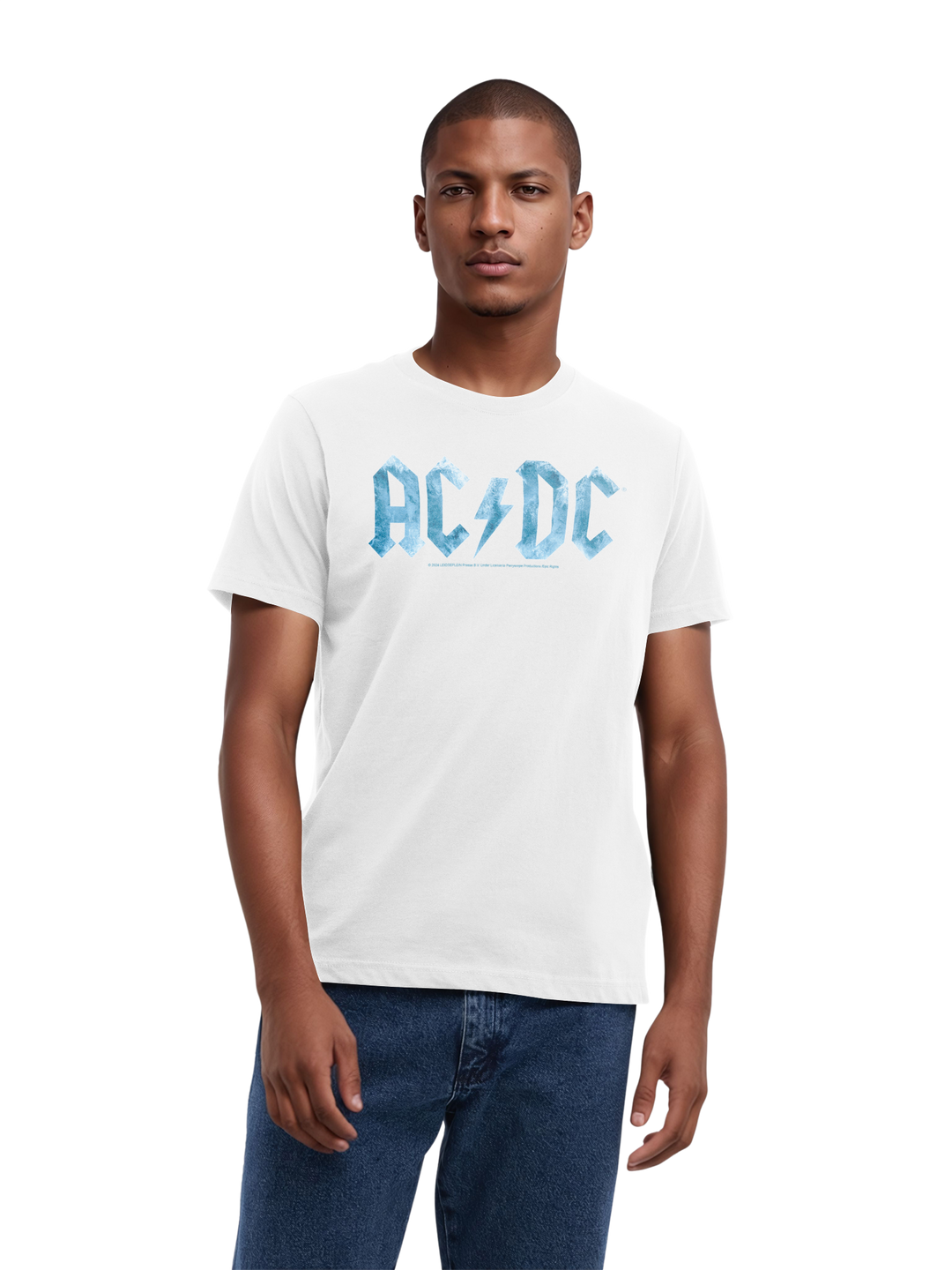ACDC Blue Ice Logo with True Blanks | Mens Regular Tee