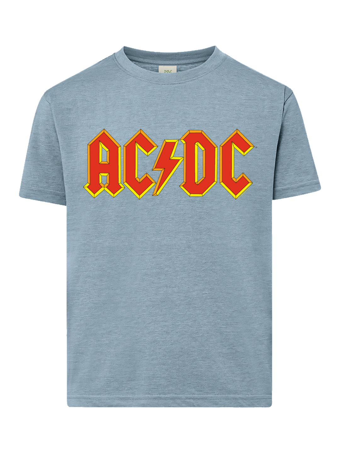 AC/DC Yellow Outline Red Logo with Youth Buddy Tee