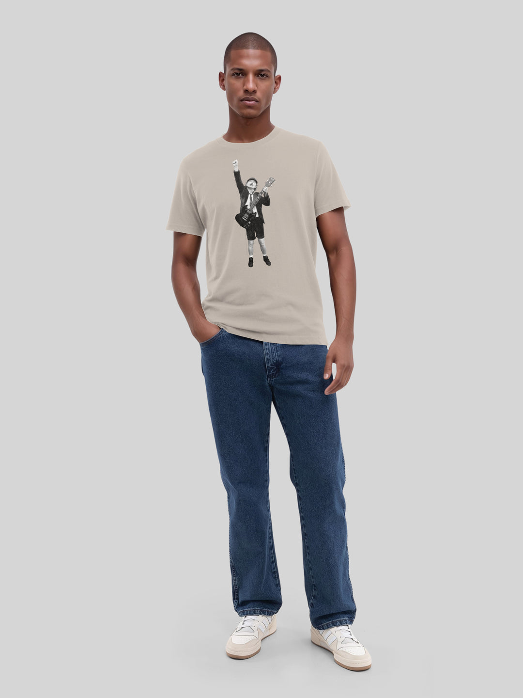 ACDC Angus Young Cut Out with True Blanks | Mens Regular Tee