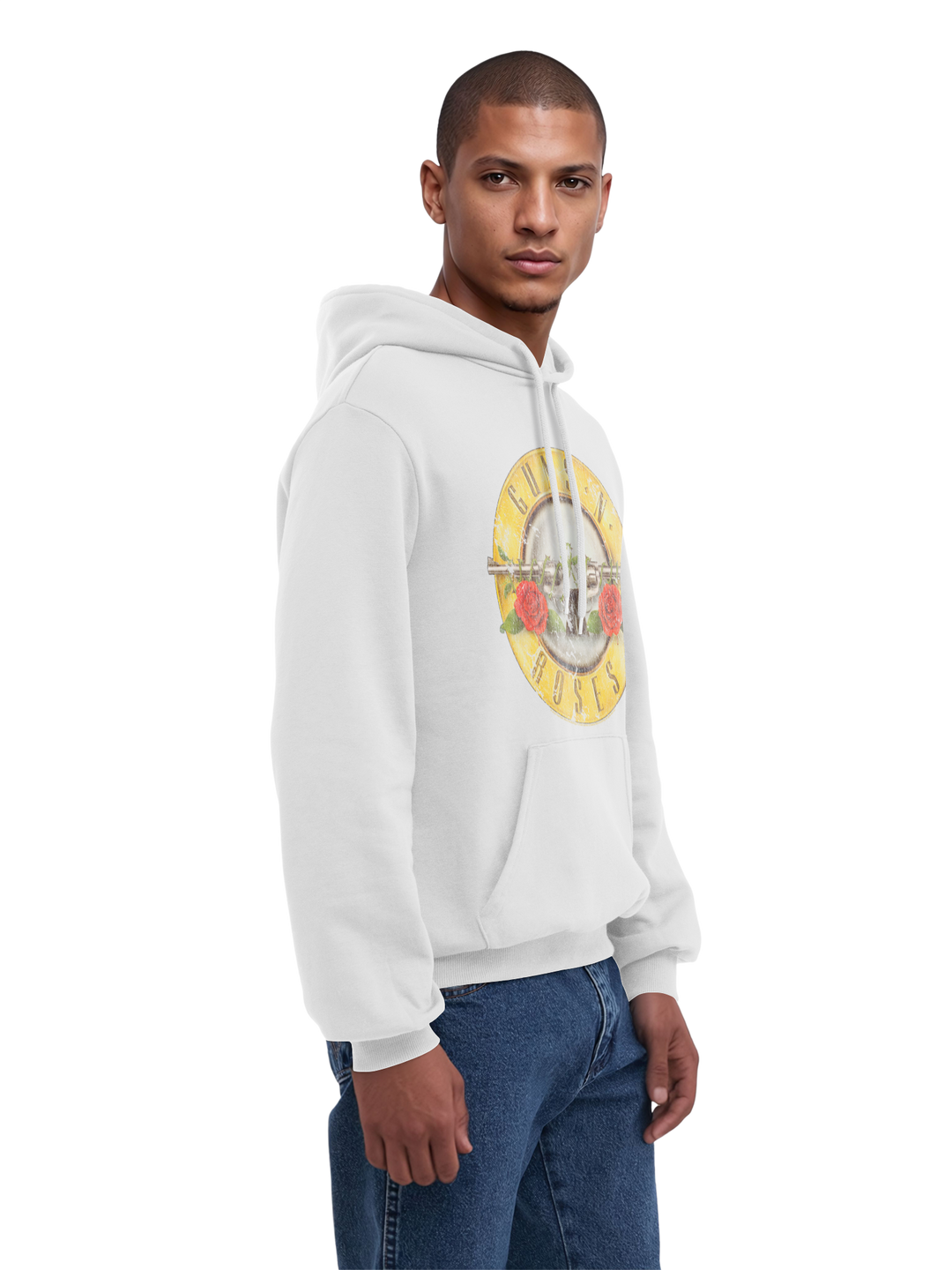 Guns 'n' Roses Vintage Bullet Logo with True Blanks | Mens Regular Hoody