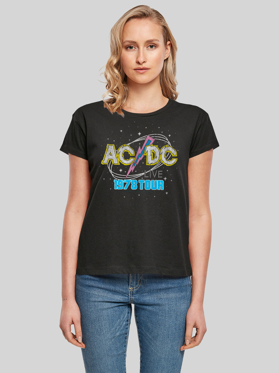 ACDC 1981 Live Tour with Ladies Box Tee