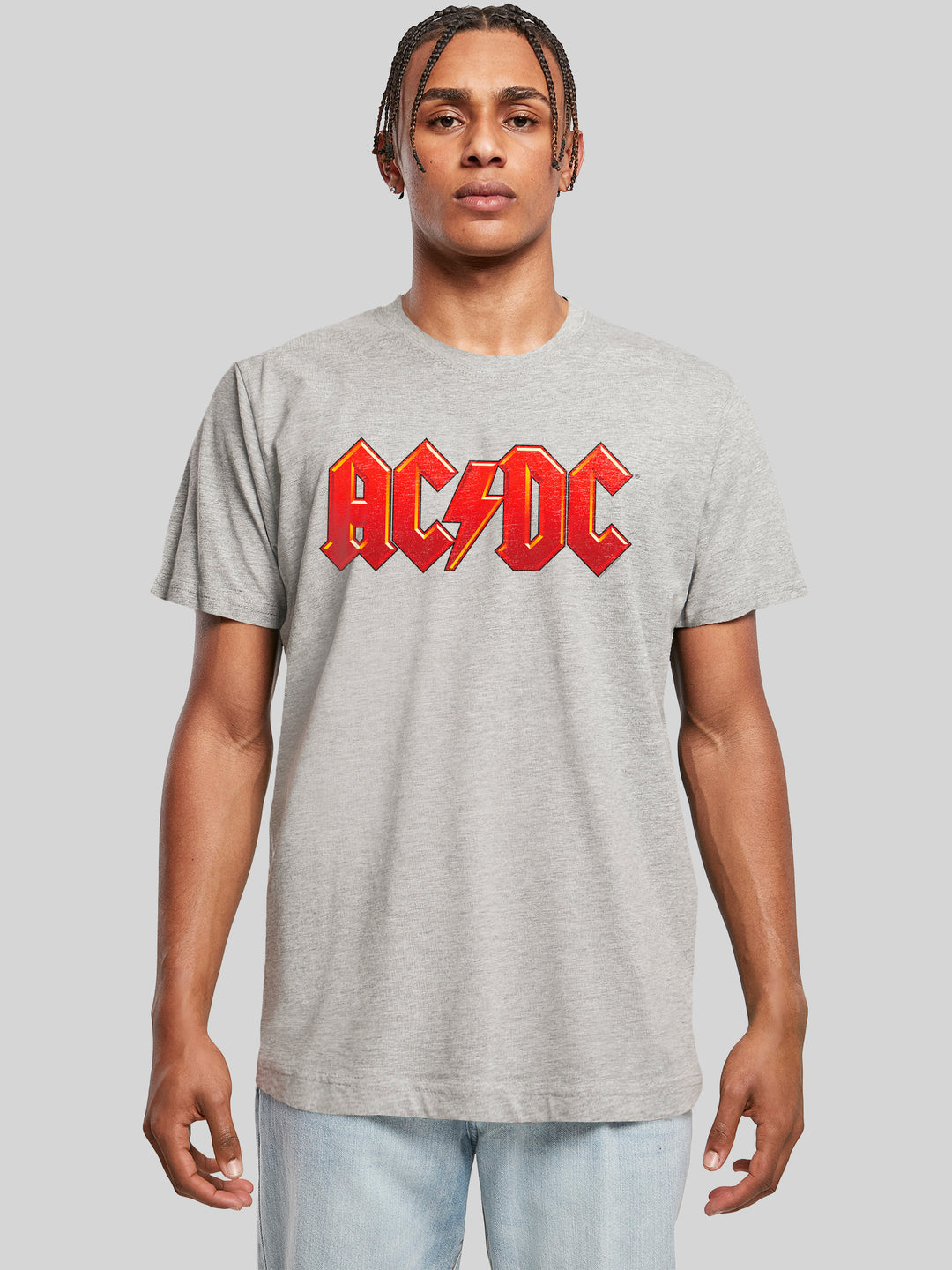 ACDC Dark Red Logo with T-Shirt Round Neck