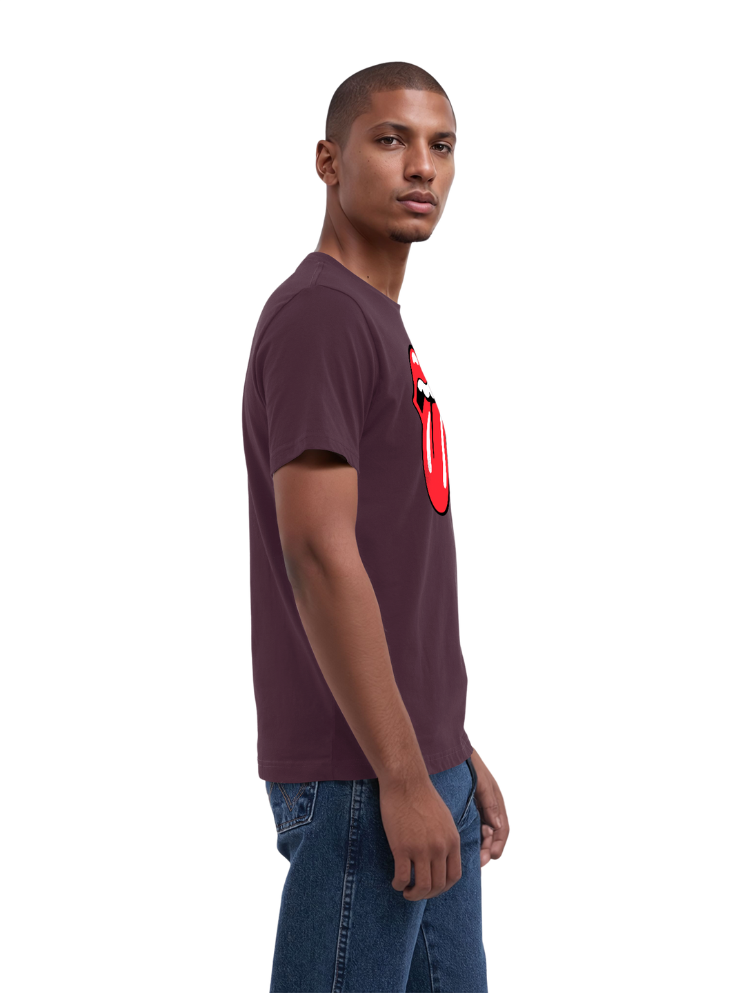 The Rolling Stones Classic Tongue Blk with True Blanks | Mens Regular Tee