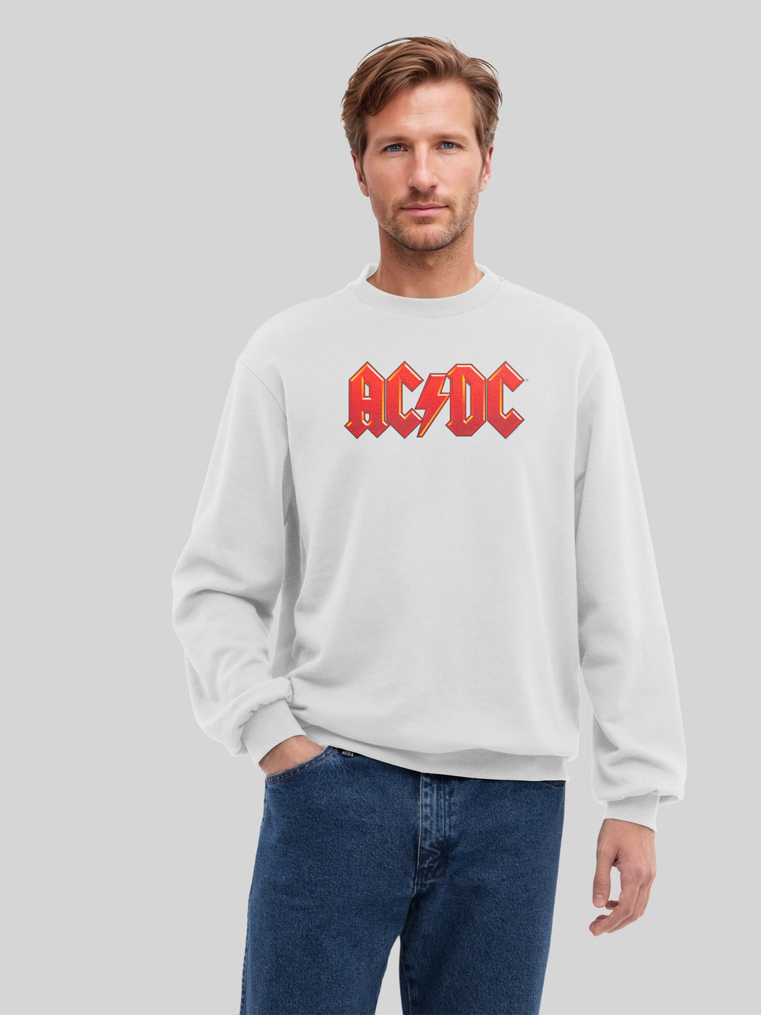 ACDC Dark Red Logo with True Blanks | Mens Regular Sweater