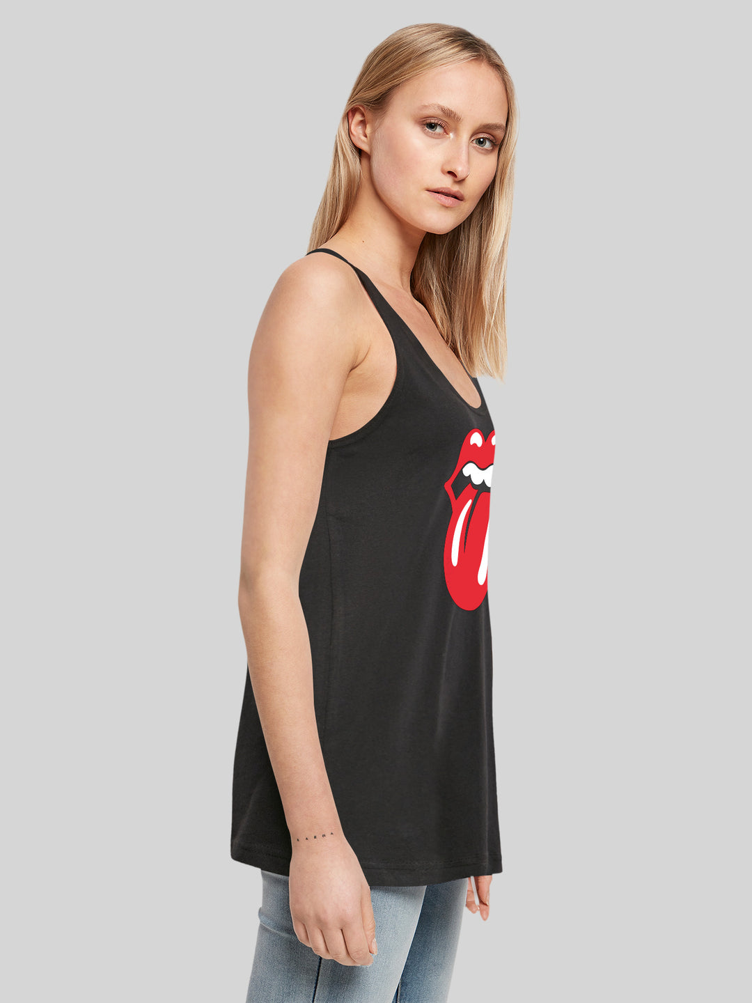 The Rolling Stones Classic Tongue Blk with Ladies Tanktop