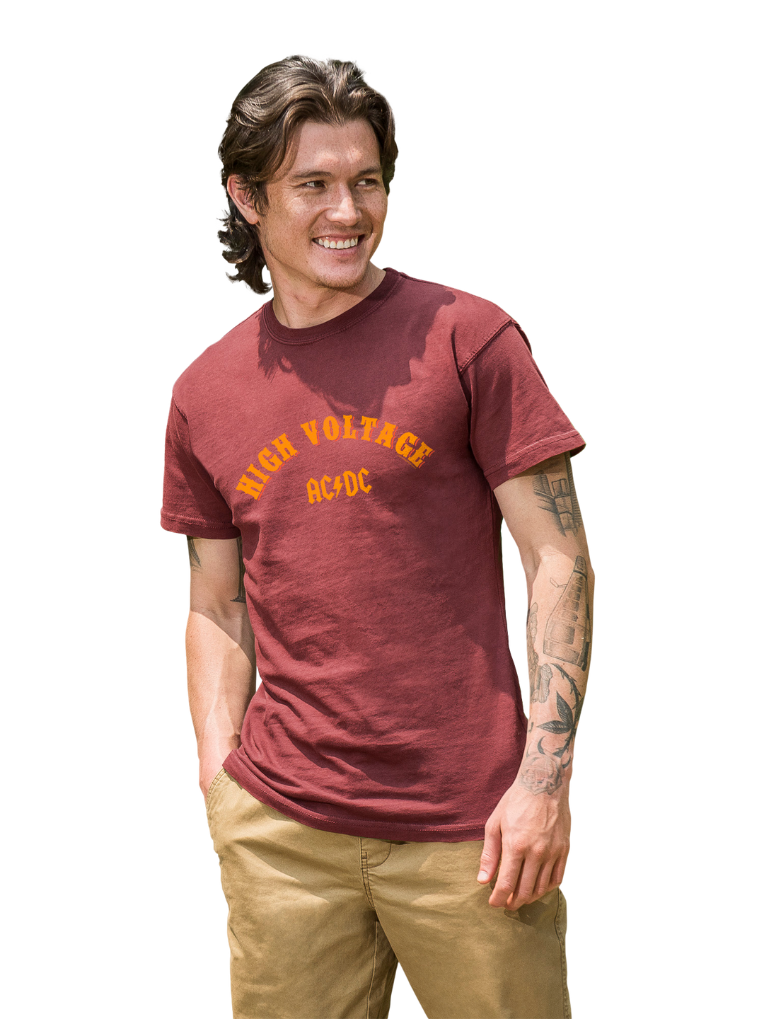 AC/DC High Voltage Collegiate with Coastal Color Tee