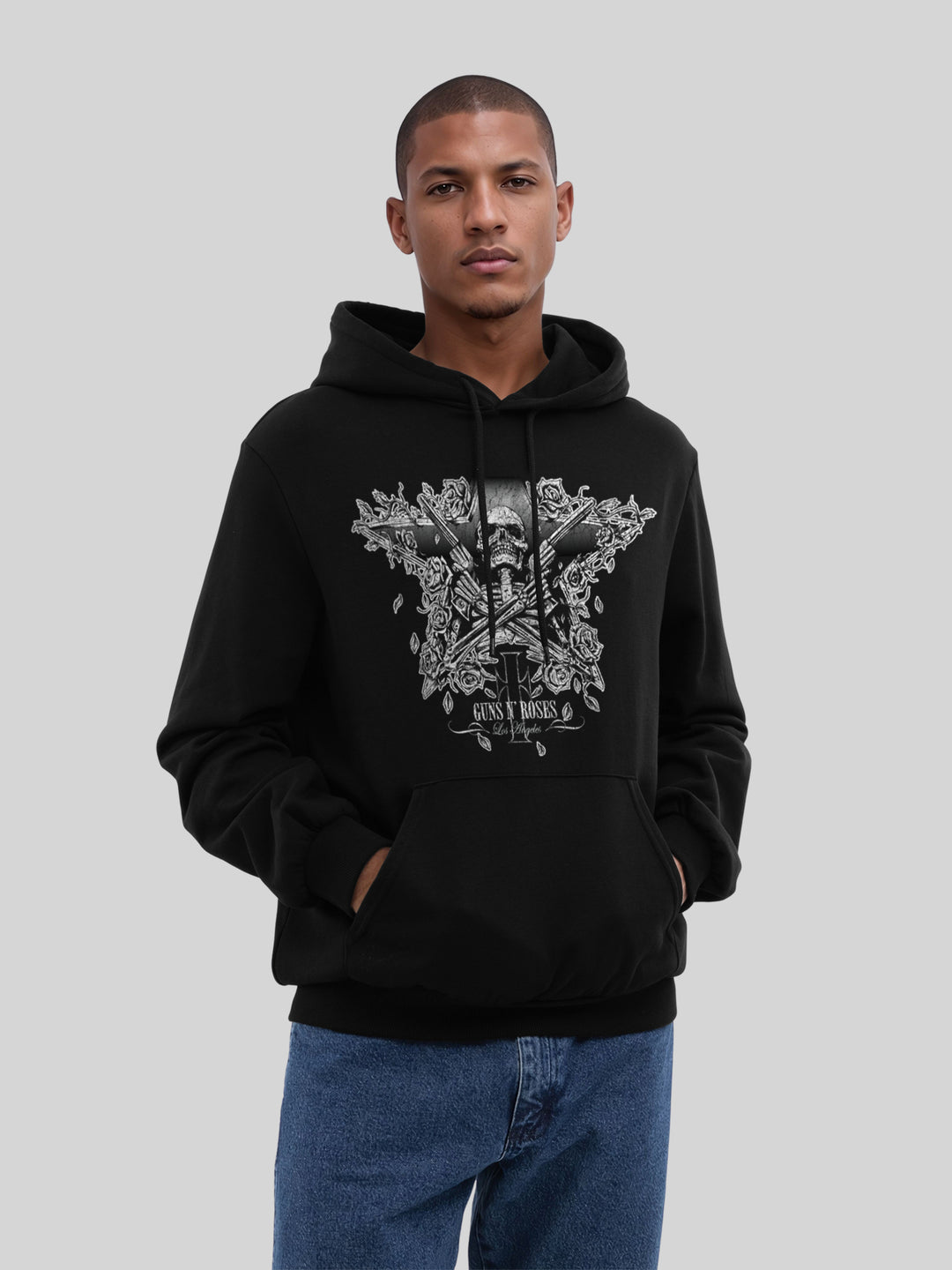 Guns N' Roses Skeleton Guns with True Blanks | Mens Regular Hoodie