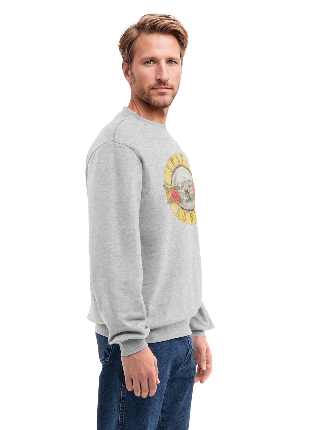 Guns n' Roses Vintage Bullet Logo Mens Regular Sweatshirt