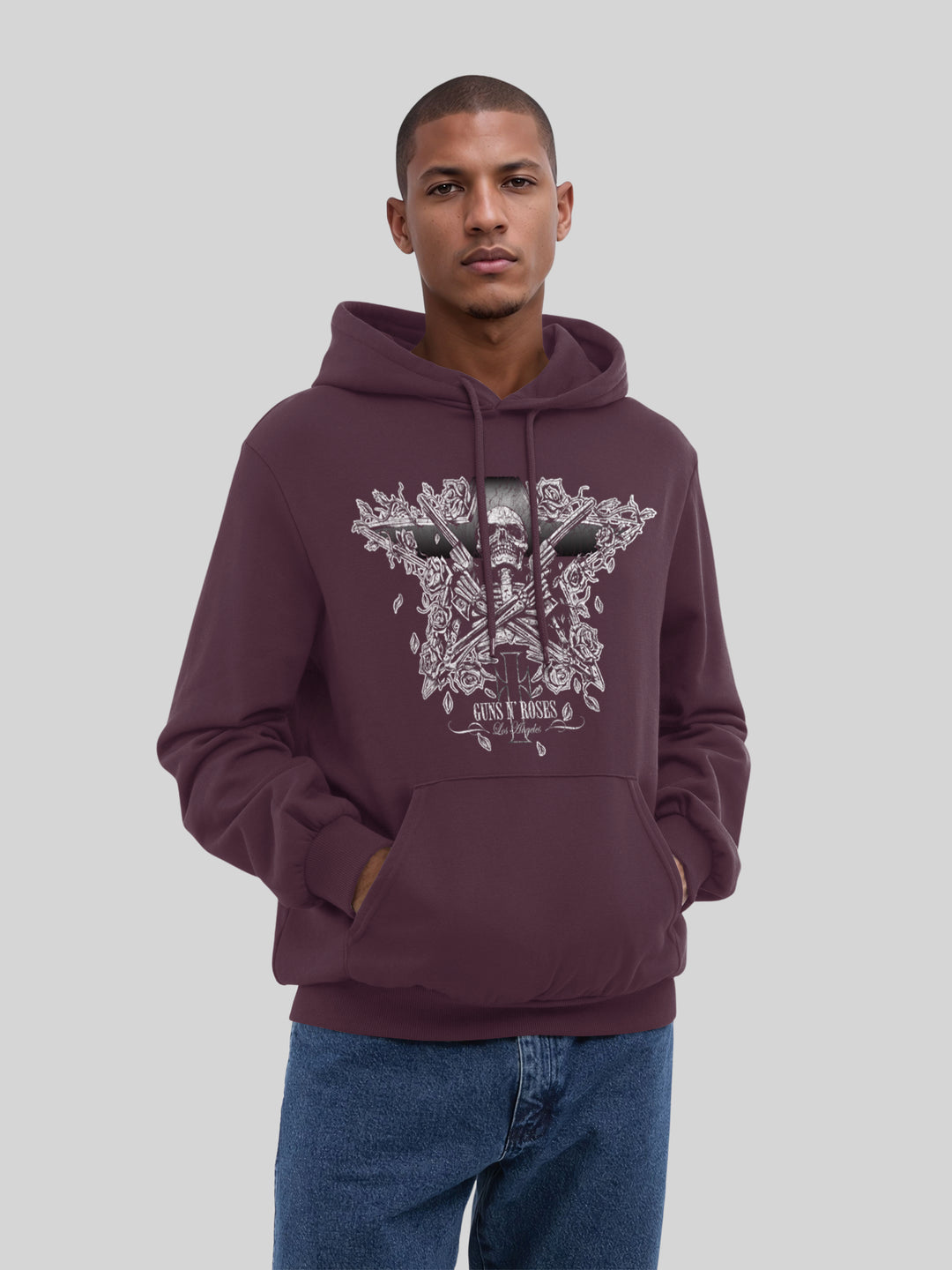 Guns N' Roses Skeleton Guns with True Blanks | Mens Regular Hoodie