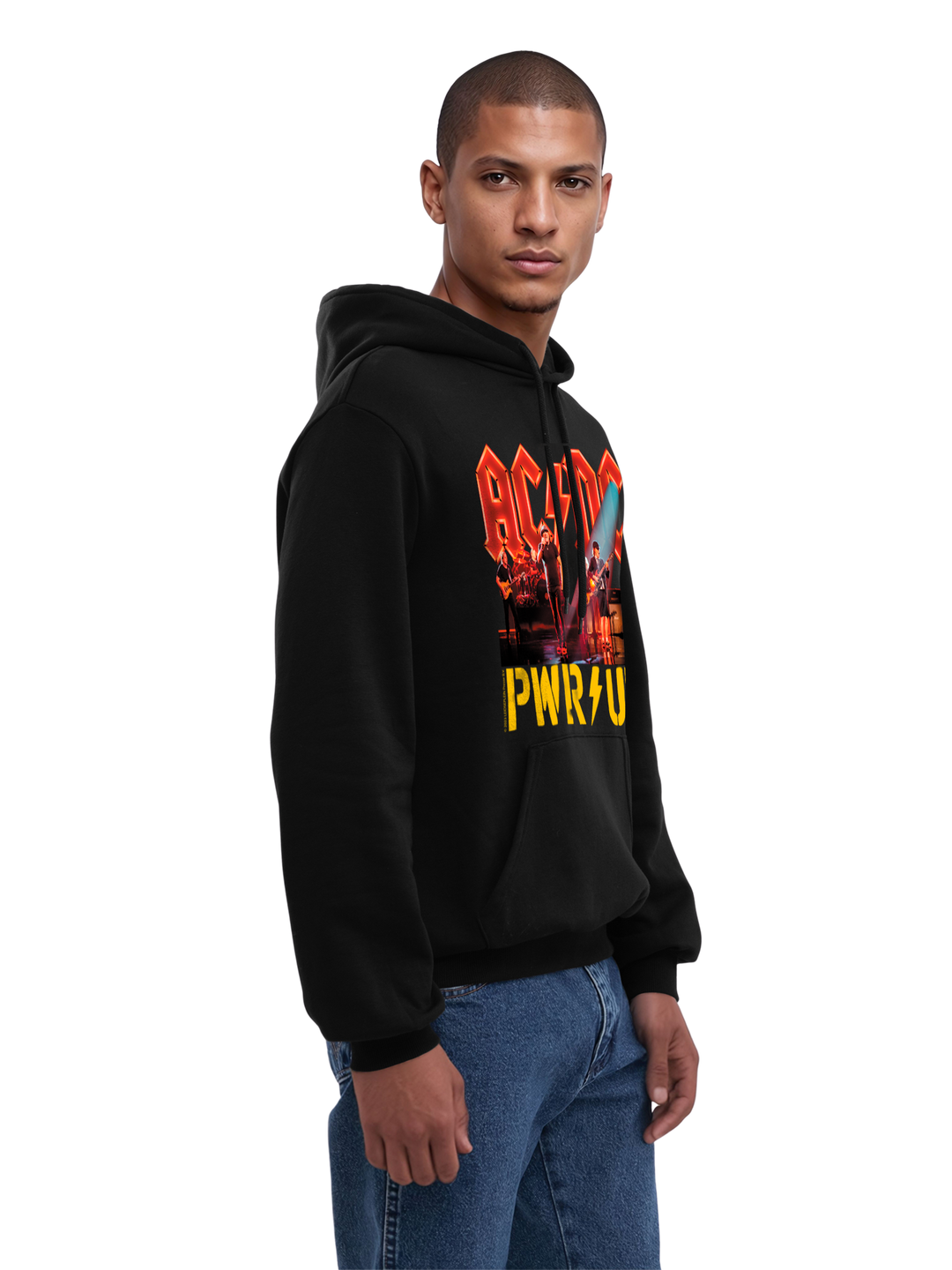 ACDC PWRUP Stage Lights with True Blanks | Mens Regular Hoodie