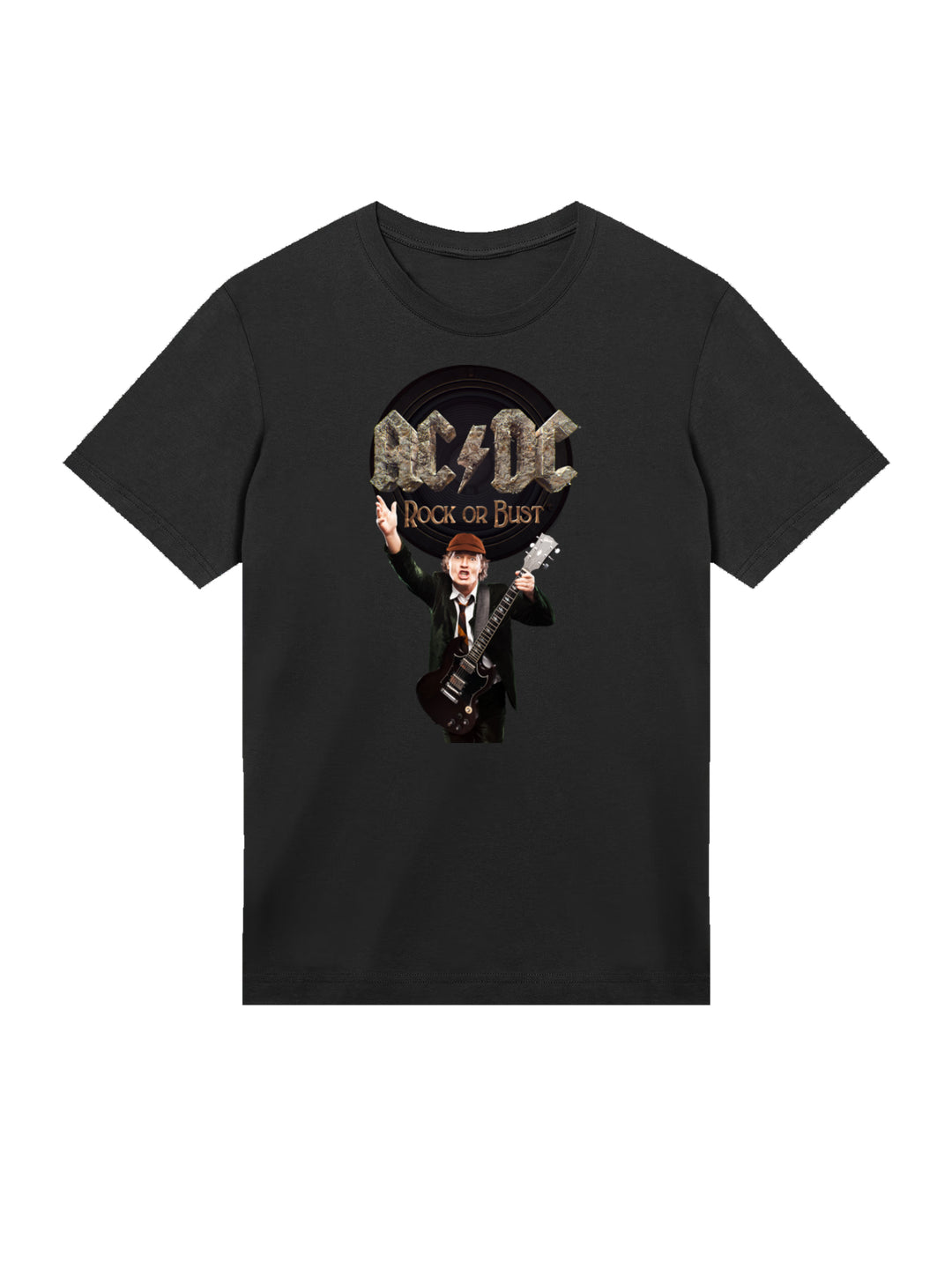 ACDC Rock Or Bust Angus Young Mens Regular Tee