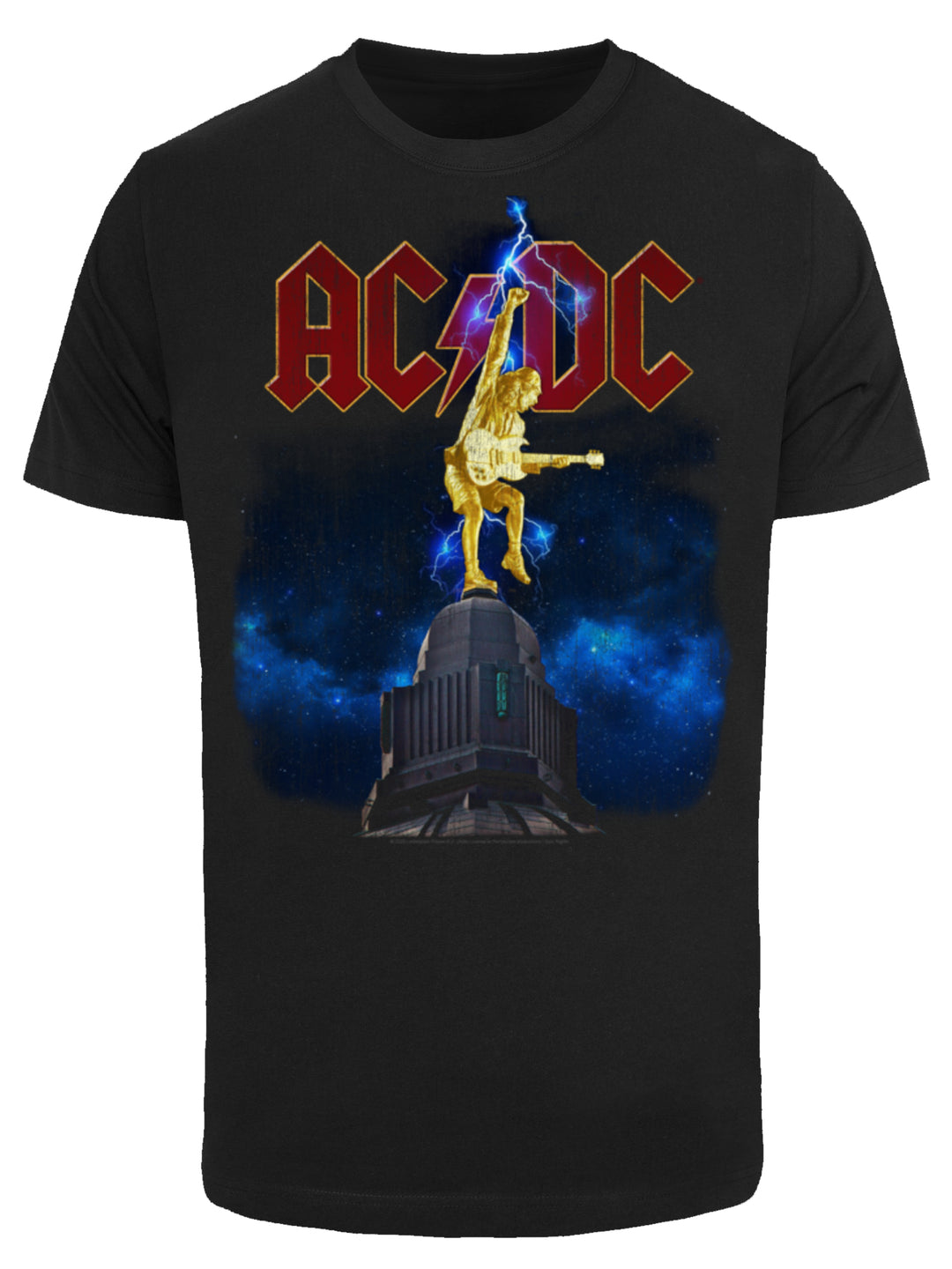 ACDC Stiff Upper Lip Lightning and ACDC neck print with T-Shirt Round Neck