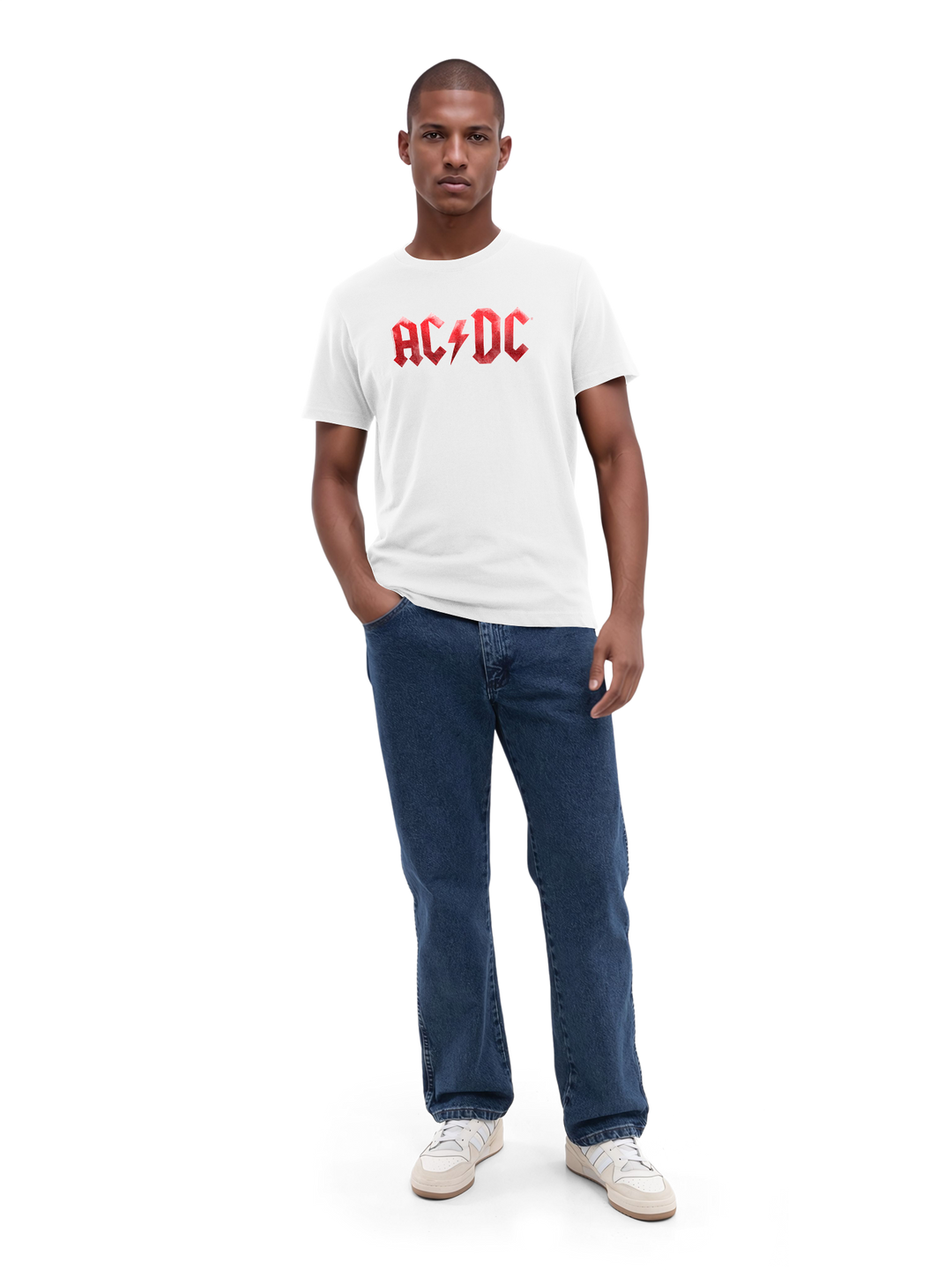 ACDC Red Ice Logo with True Blanks | Mens Regular Tee
