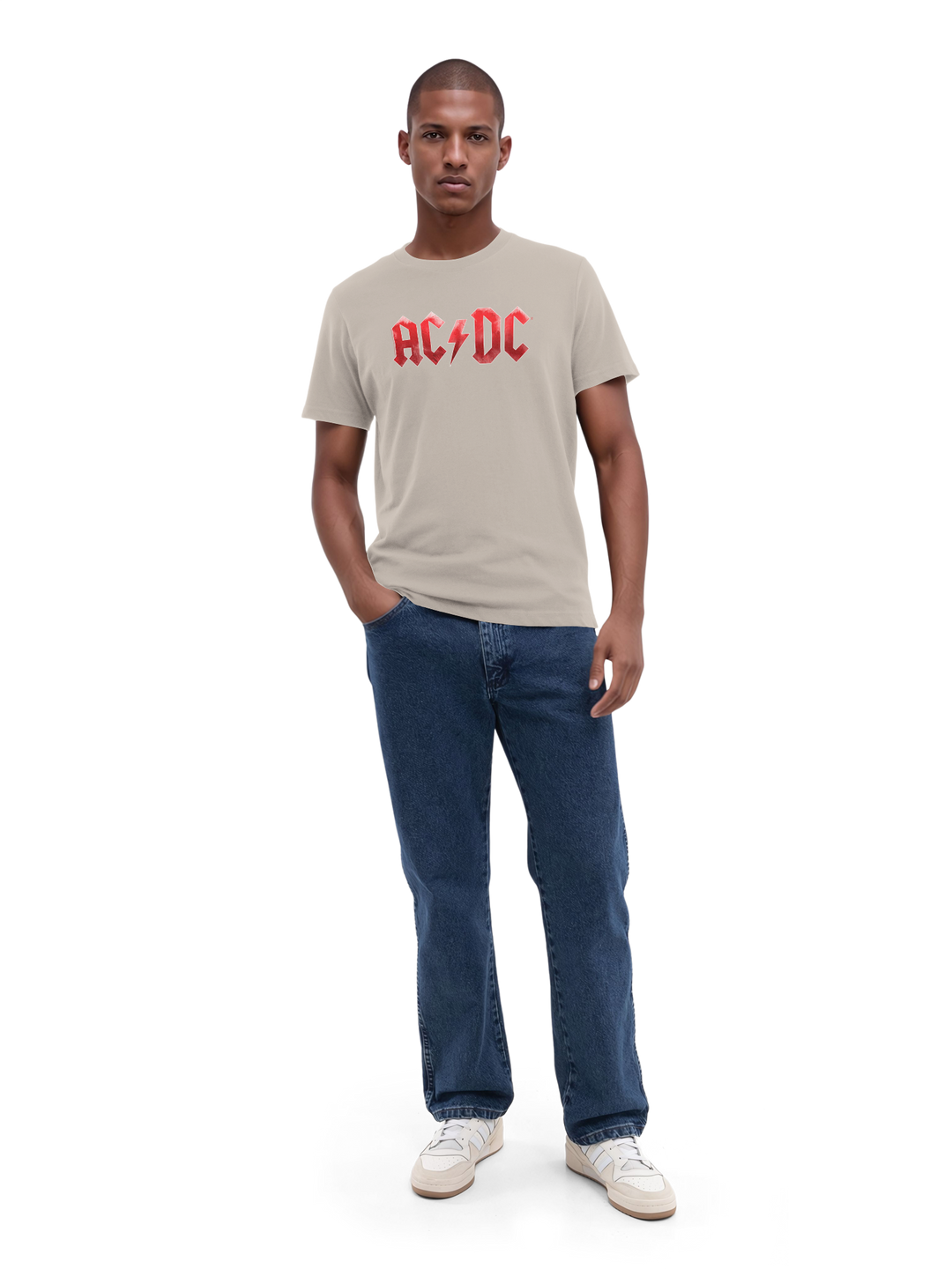 ACDC Red Ice Logo with True Blanks | Mens Regular Tee
