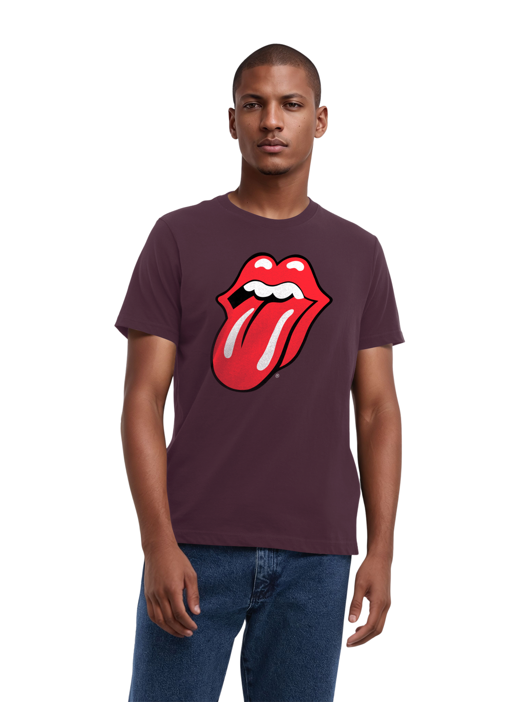 The Rolling Stones Classic Tongue Blk with True Blanks | Mens Regular Tee