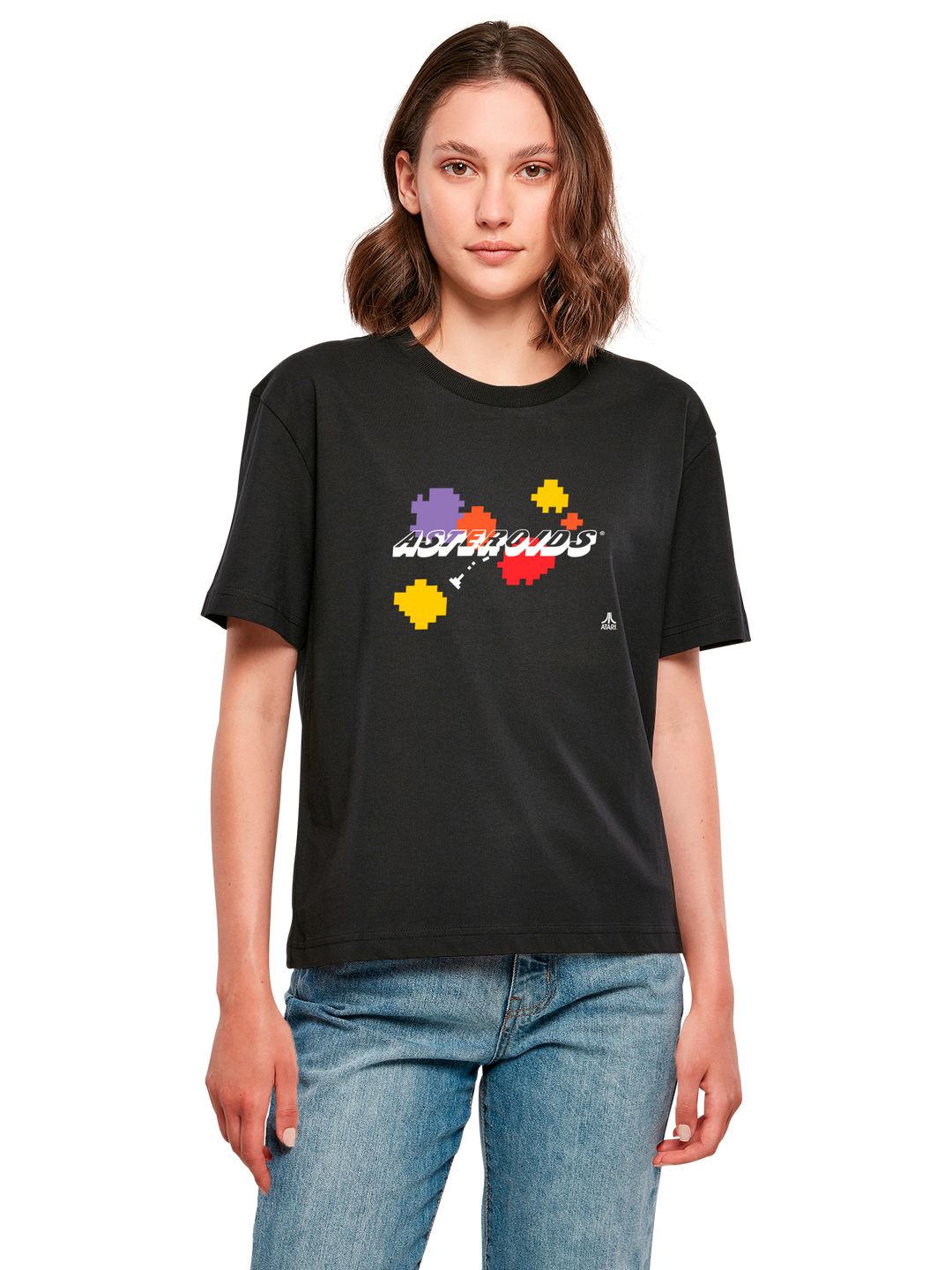 Atari Asteroids Retro Gameplay with Ladies Everyday Tee