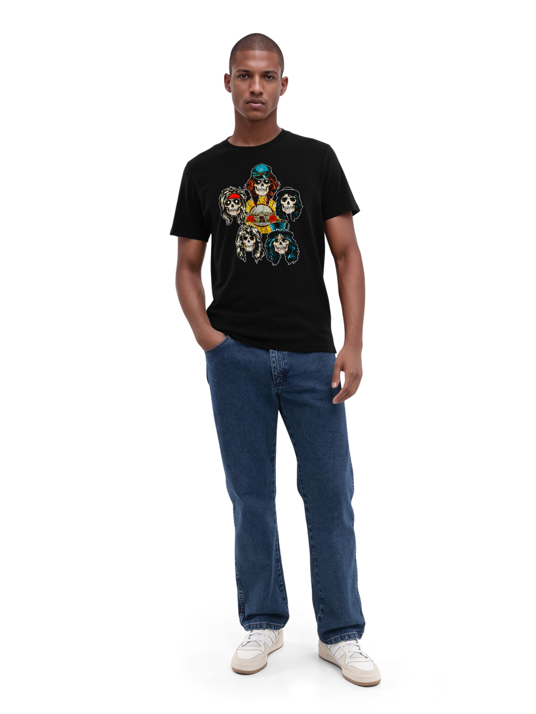 Guns N' Roses Vintage Heads with True Blanks | Mens Regular Tee