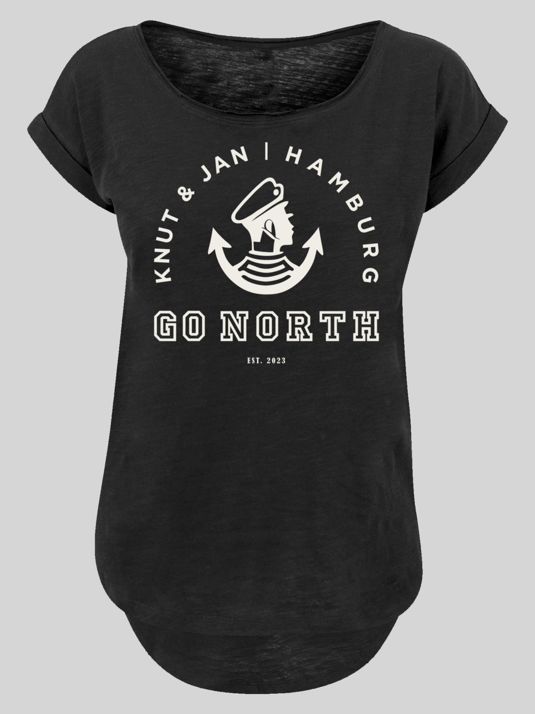 YVA | Damen T-Shirt Lang Go North Logo