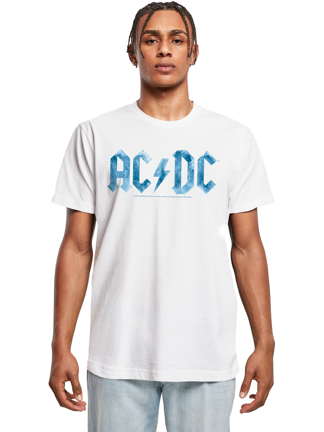 ACDC Blue Ice Logo T-Shirt Round Neck