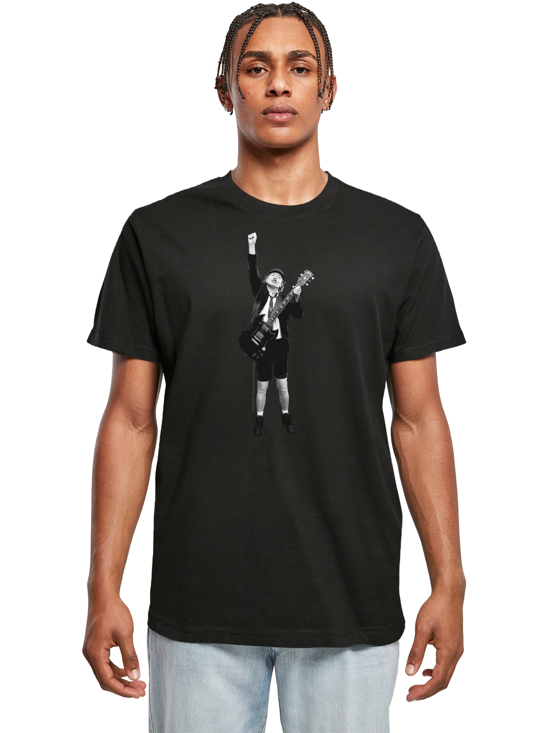 ACDC Angus Young Cut Out with T-Shirt Round Neck