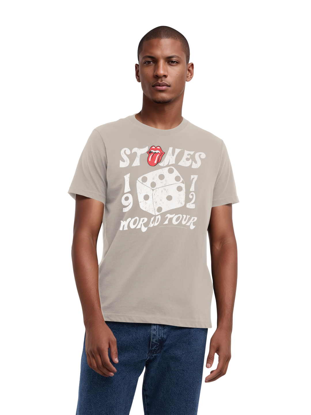The Rolling Stones Dice Art Rock Music Band with True Blanks | Mens Regular Tee