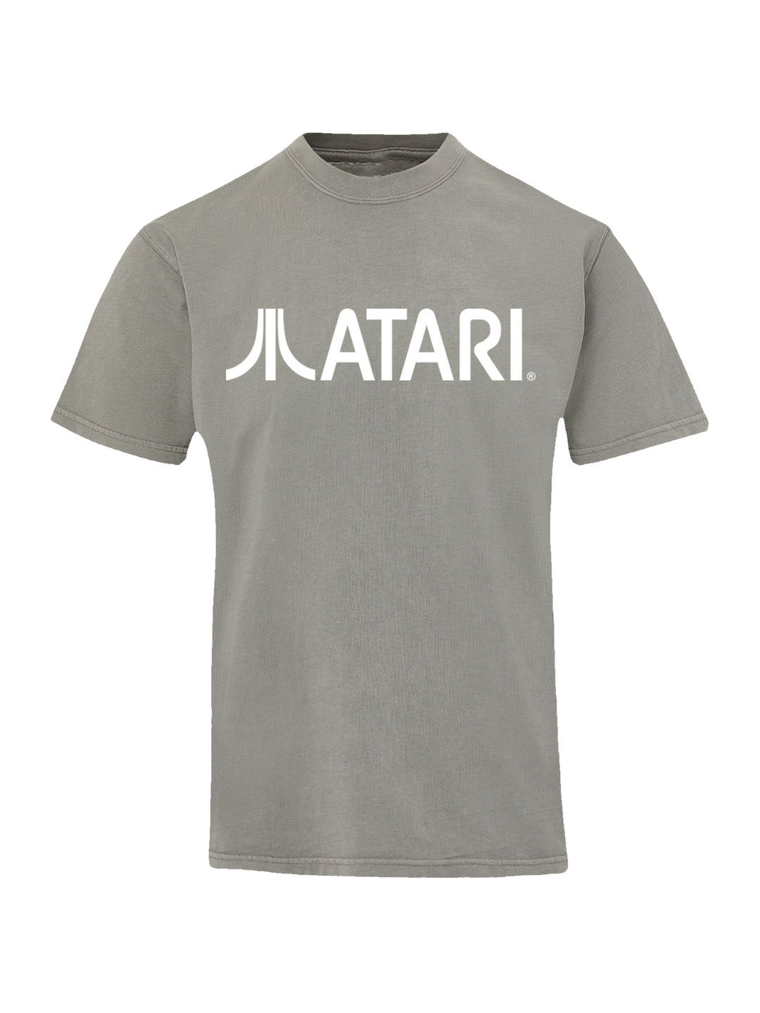 Atari Games Logo White Retro Gaming Horizontal with Coastal Color Tee