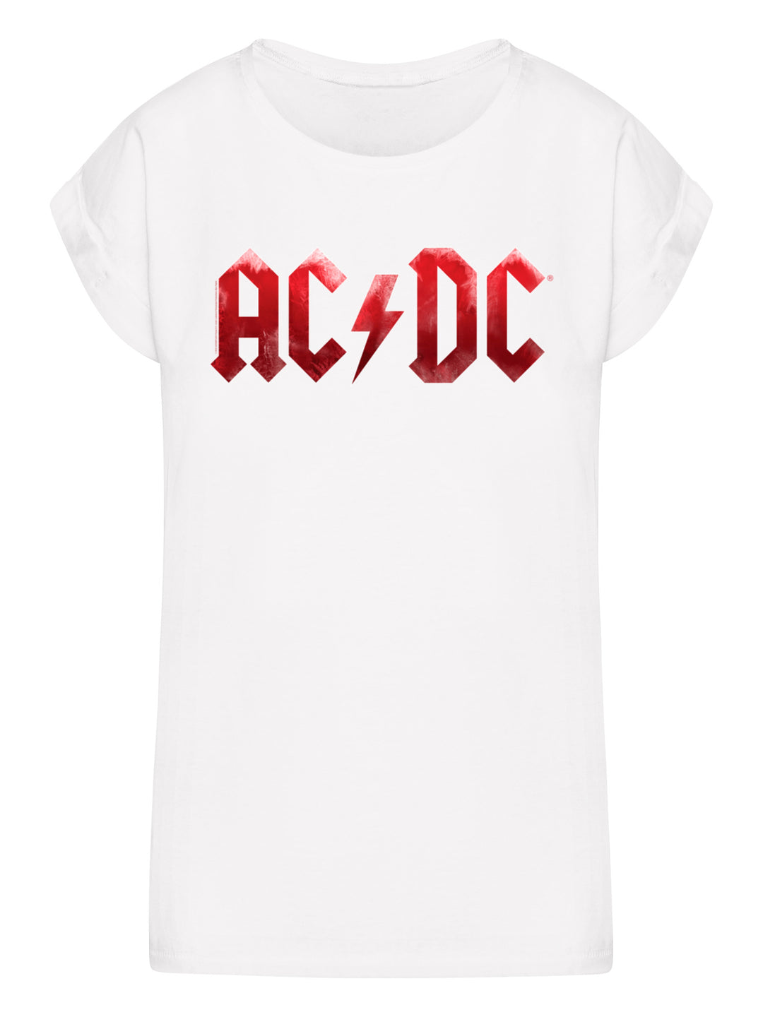 ACDC Red Ice Logo Ladies Extended Shoulder Tee