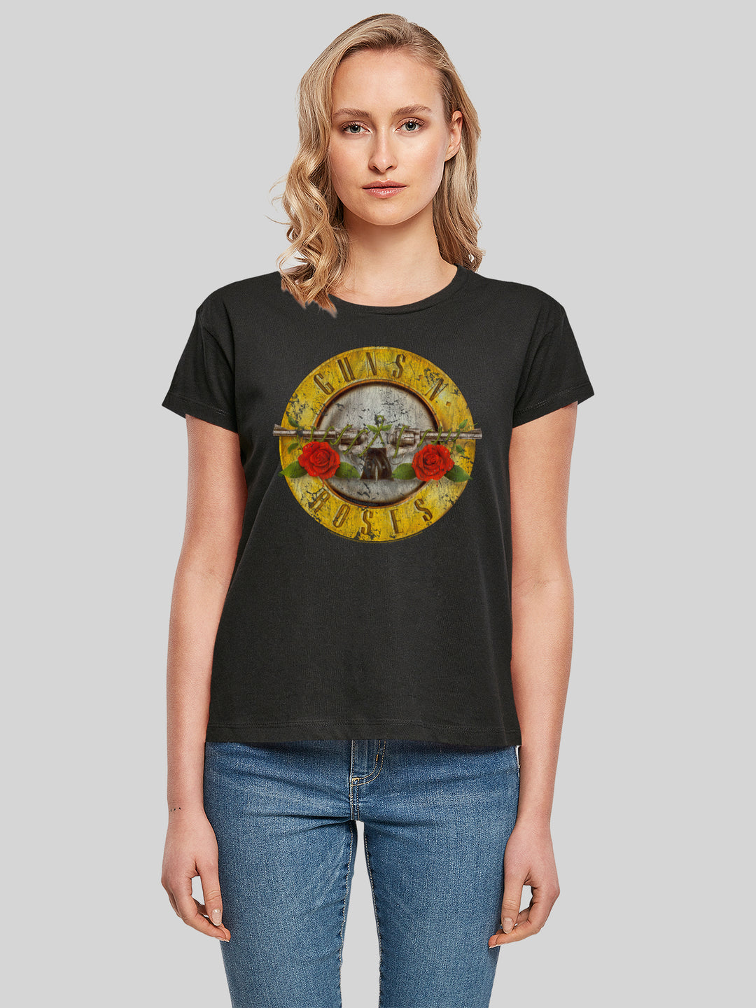 Guns 'n' Roses Vintage Bullet Logo with Ladies Box Tee