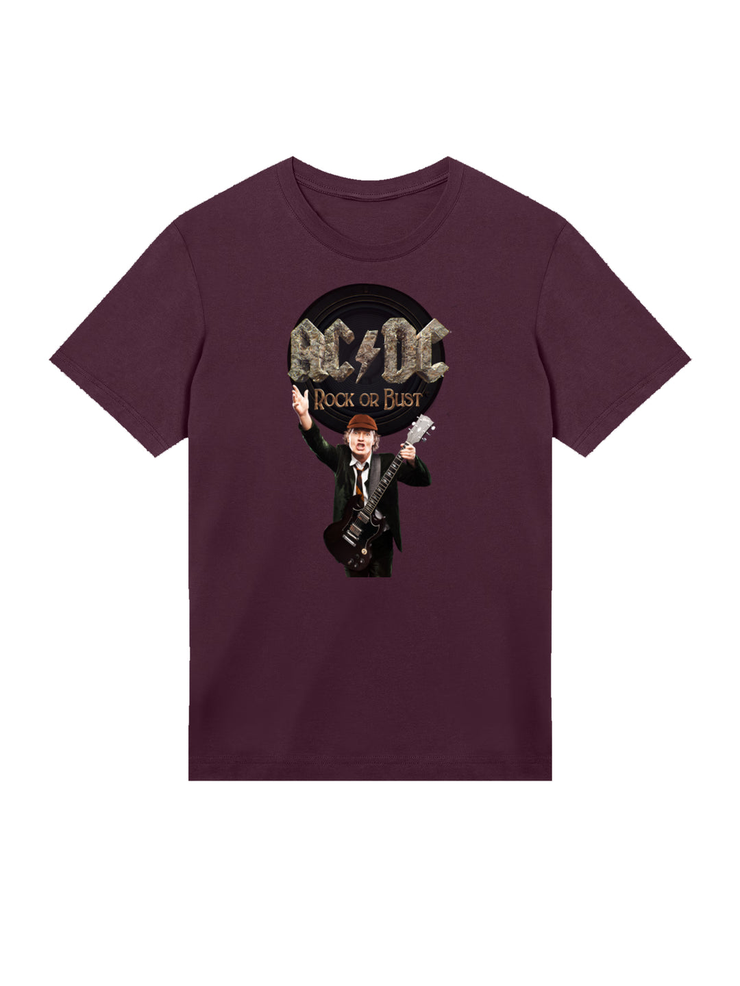 ACDC Rock Or Bust Angus Young Mens Regular Tee
