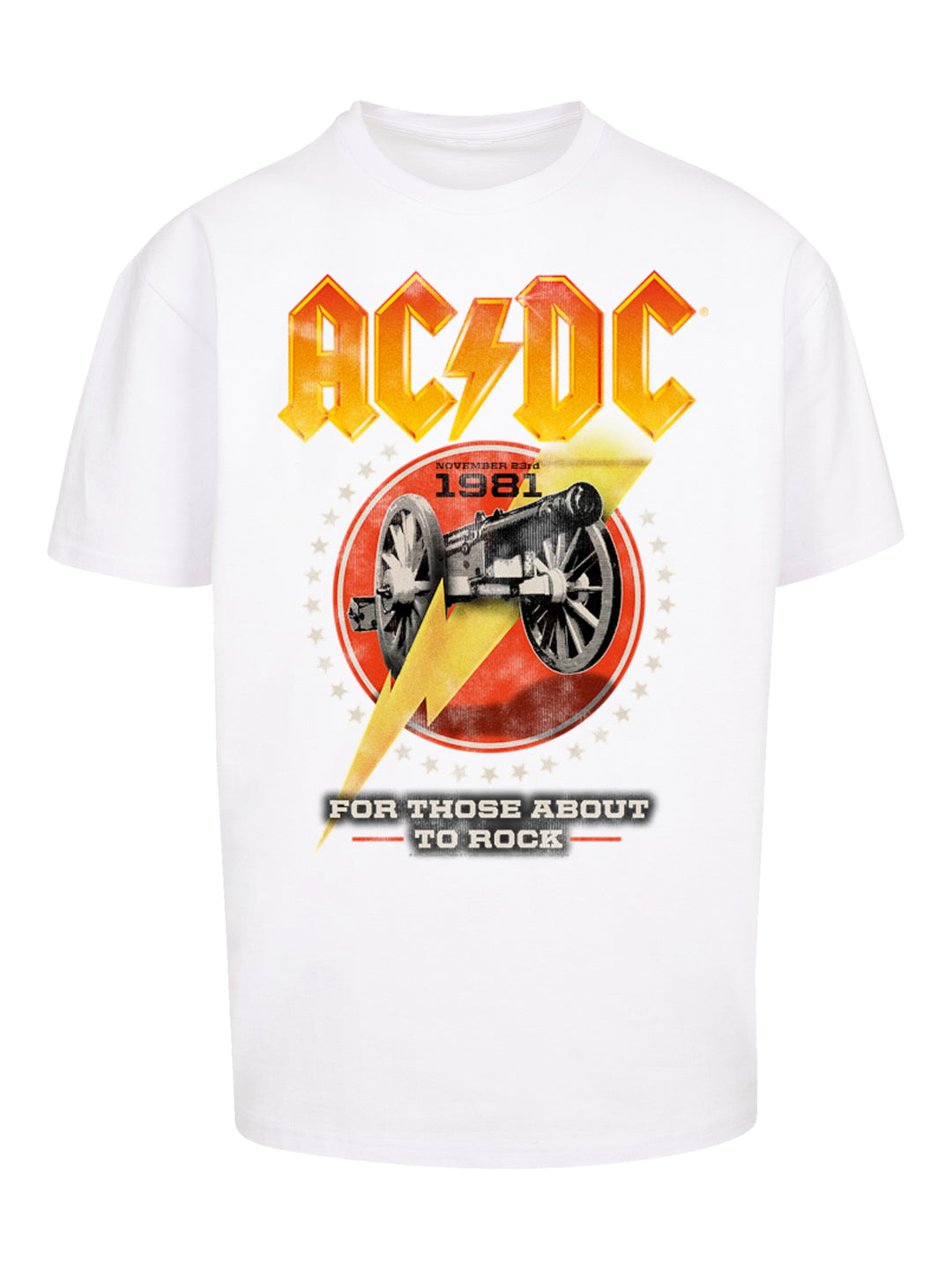 AC/DC Heavy Oversized Tee - Salute to the Iconic "For Those About To Rock" 1981 Album