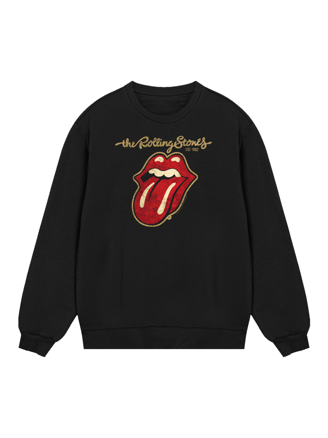 The Rolling Stones - Plastered Tongue Distressed with True Blanks | Mens Regular Sweater