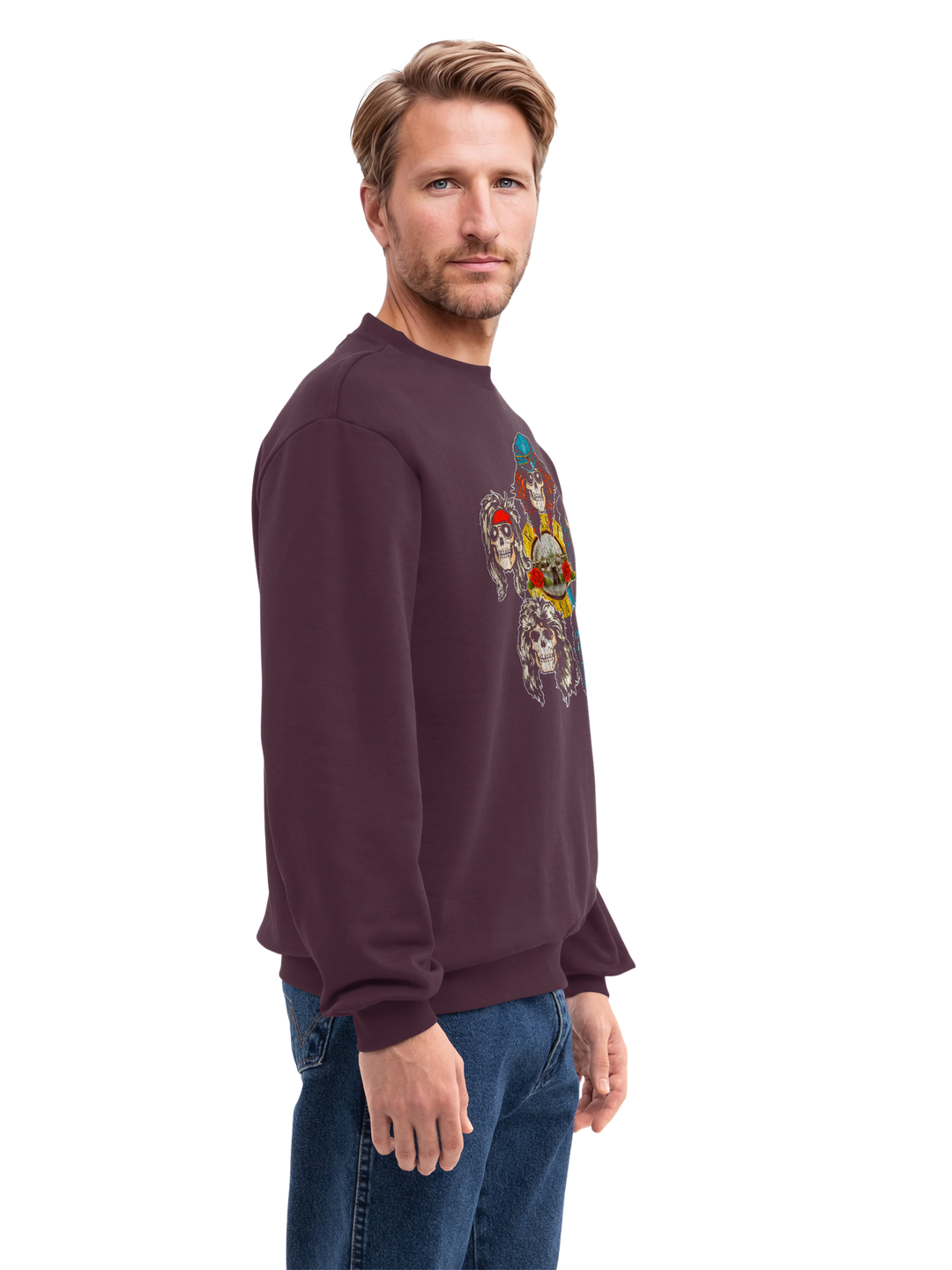 Guns N' Roses Vintage Heads with True Blanks | Mens Regular Sweater