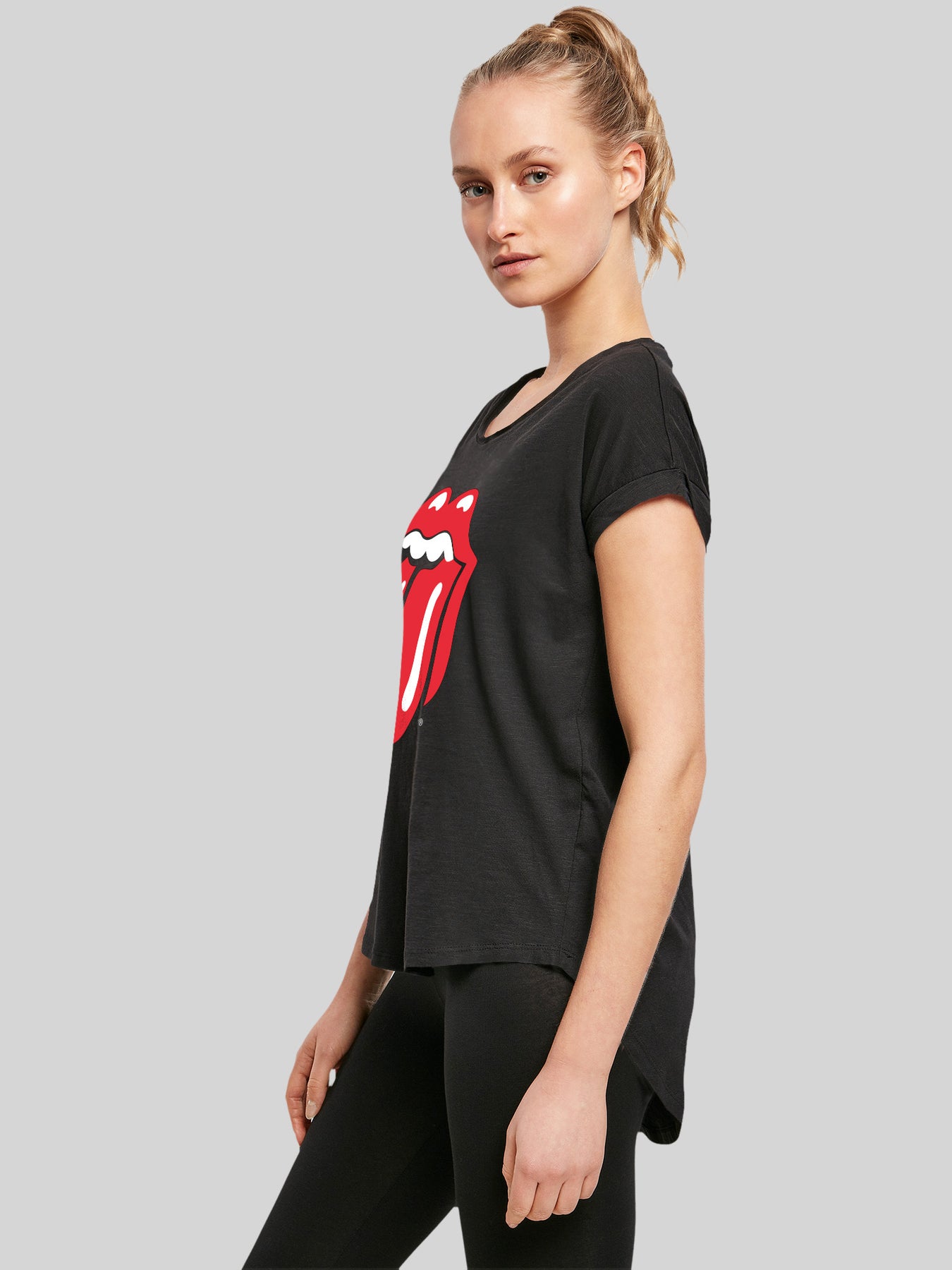 | | – F4NT4STIC T-Shirt Ladies The Tee Tongue Stones Long Classic Premium Rolling