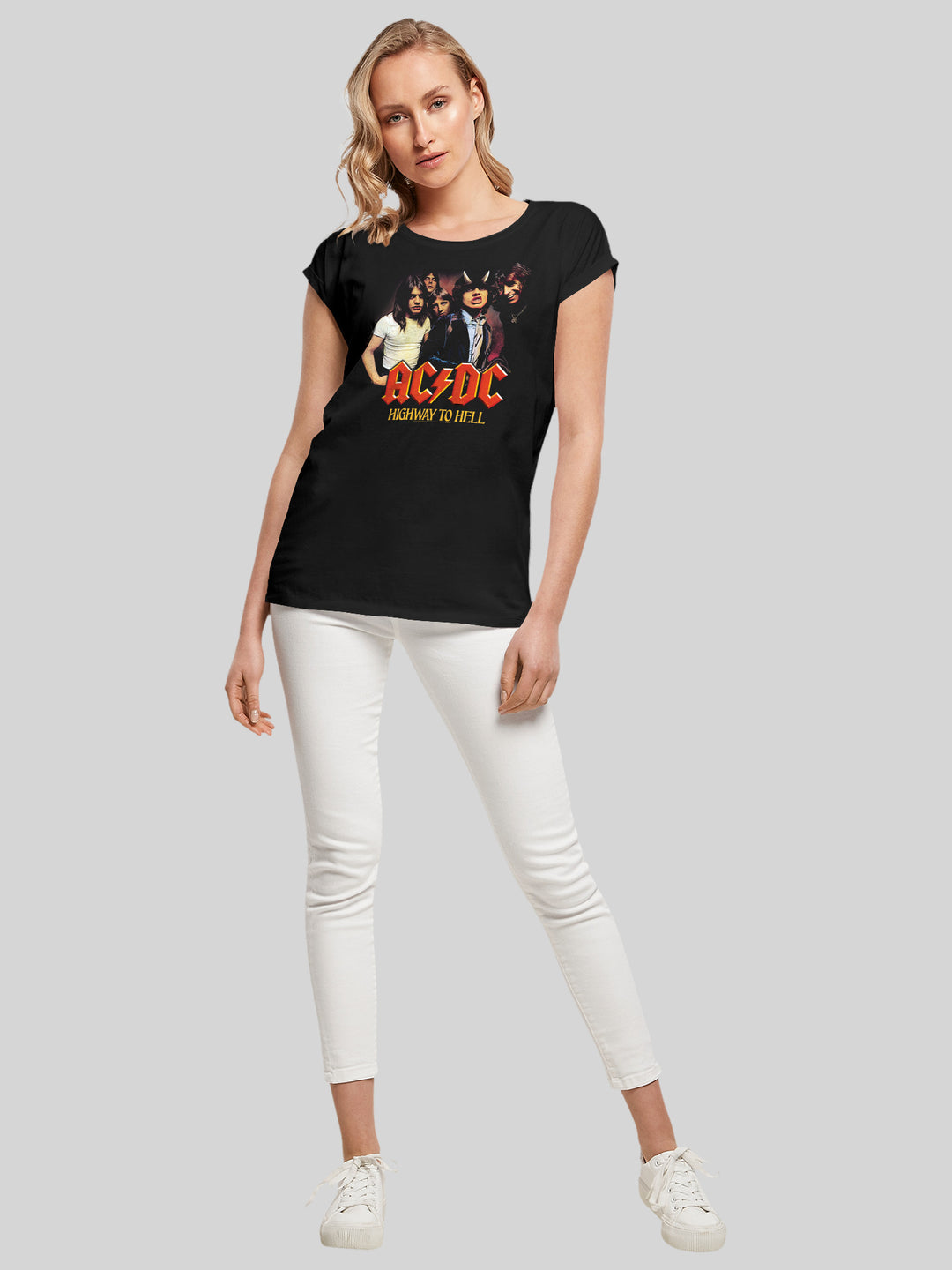ACDC T-Shirt | Highway To Hell Group | Premium Short Sleeve Ladies Tee