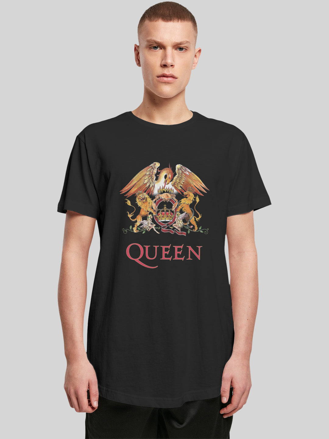 Queen T-Shirt | Classic Men F4NT4STIC | Long T Extra Crest Shirt –