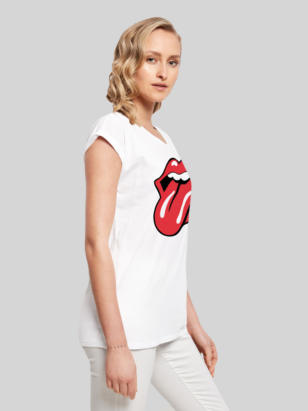 The Rolling Stones T-Shirt Lad | Classic Short Tongue Premium | Sleeve – F4NT4STIC