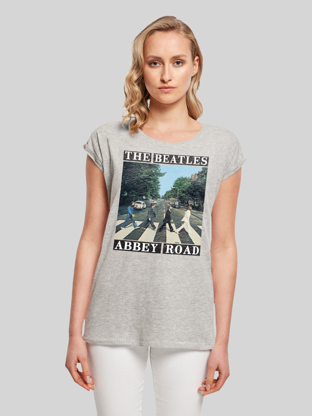 | T-Shirt The Tee Short – Road Beatles | Ladies F4NT4STIC Premium Sleeve Abbey