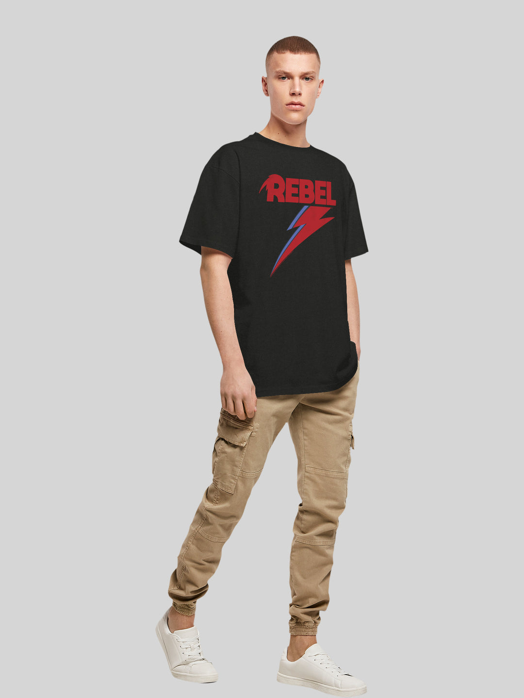 David Bowie T-Shirt | Distressed Rebel | Oversize Heavy Men T Shirt