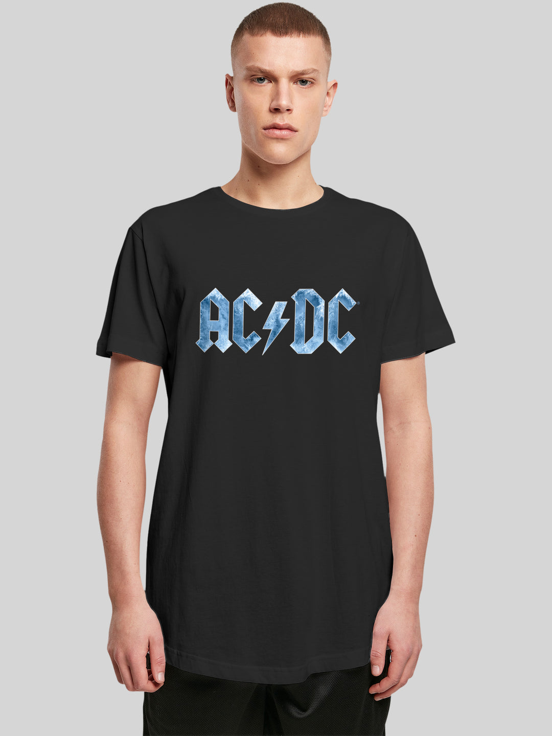 ACDC T-Shirt | Blue Ice Logo | Extra Long Men T Shirt