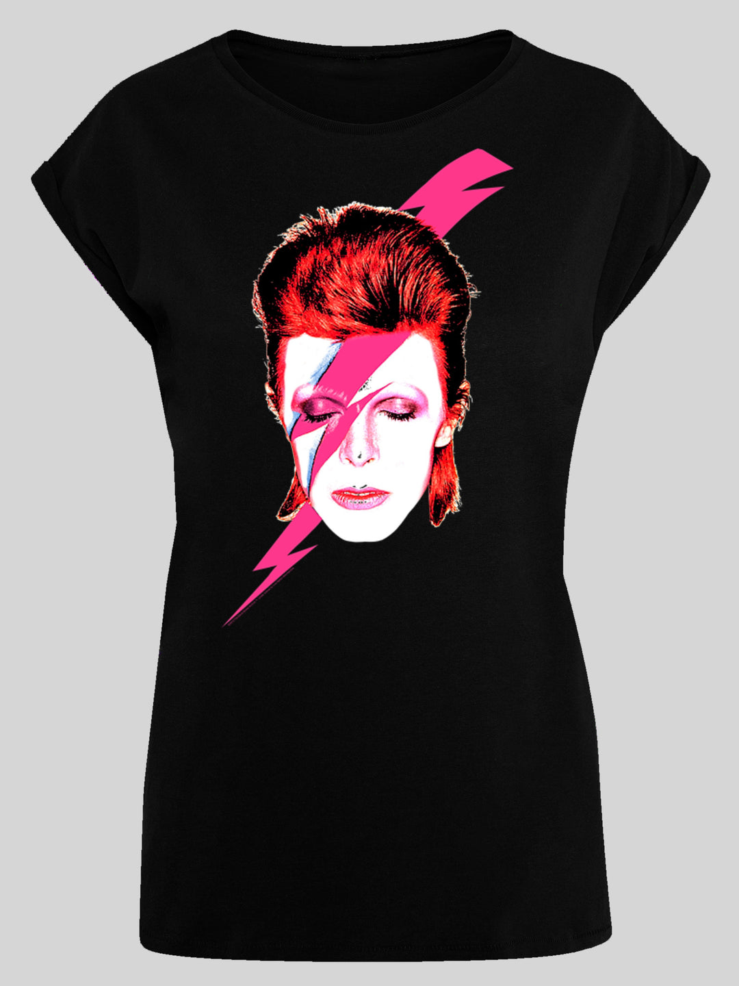 David Bowie T-Shirt | Aladdin Sane Lightning Bolt | Premium Short Sleeve Ladies Tee