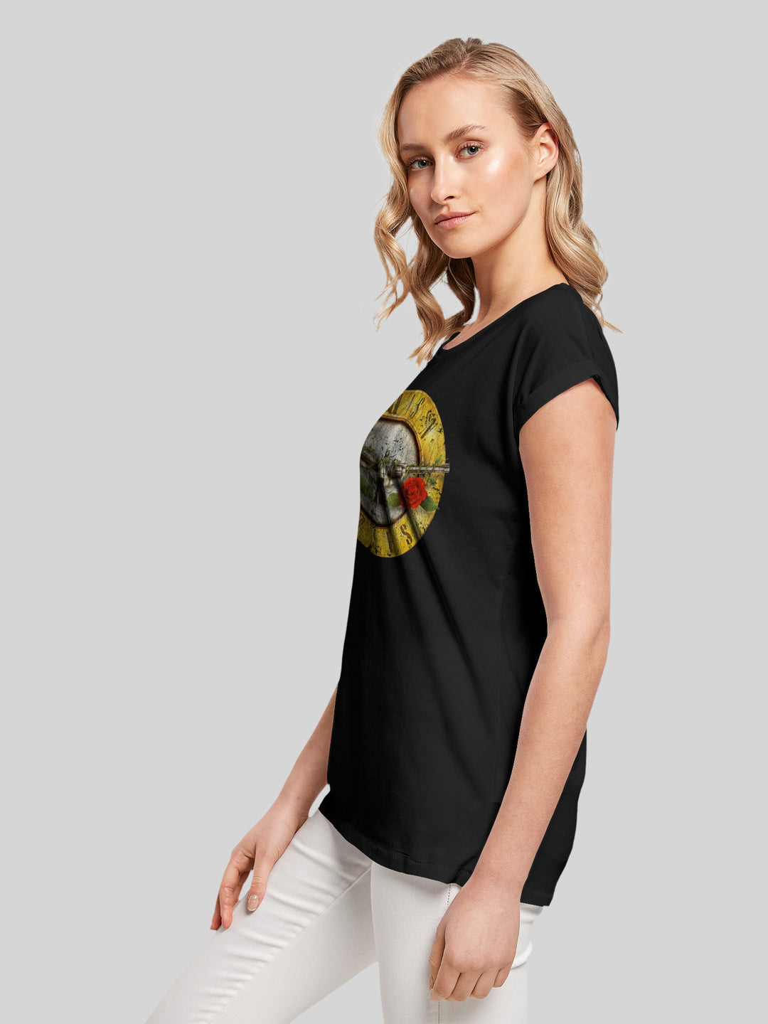 Guns 'n' Roses T-Shirt | Vintage Classic Logo | Premium Kurzarm Damen T Shirt