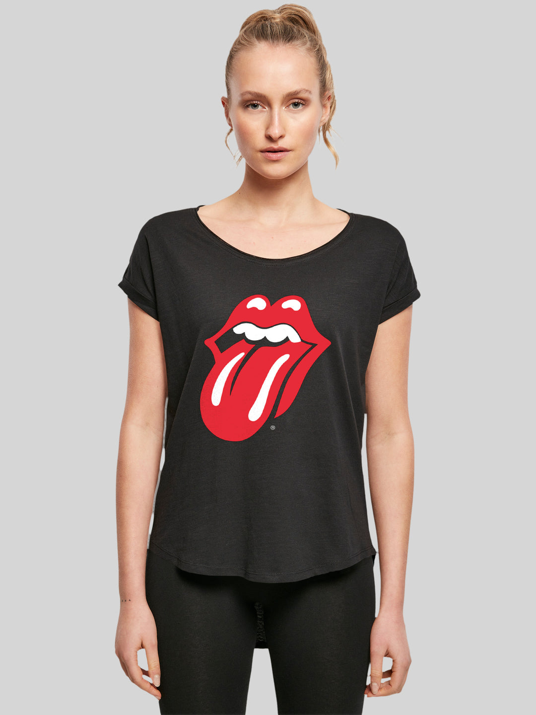 Ladies Rolling Stones | – T-Shirt Tongue | Premium Long The Tee Classic F4NT4STIC