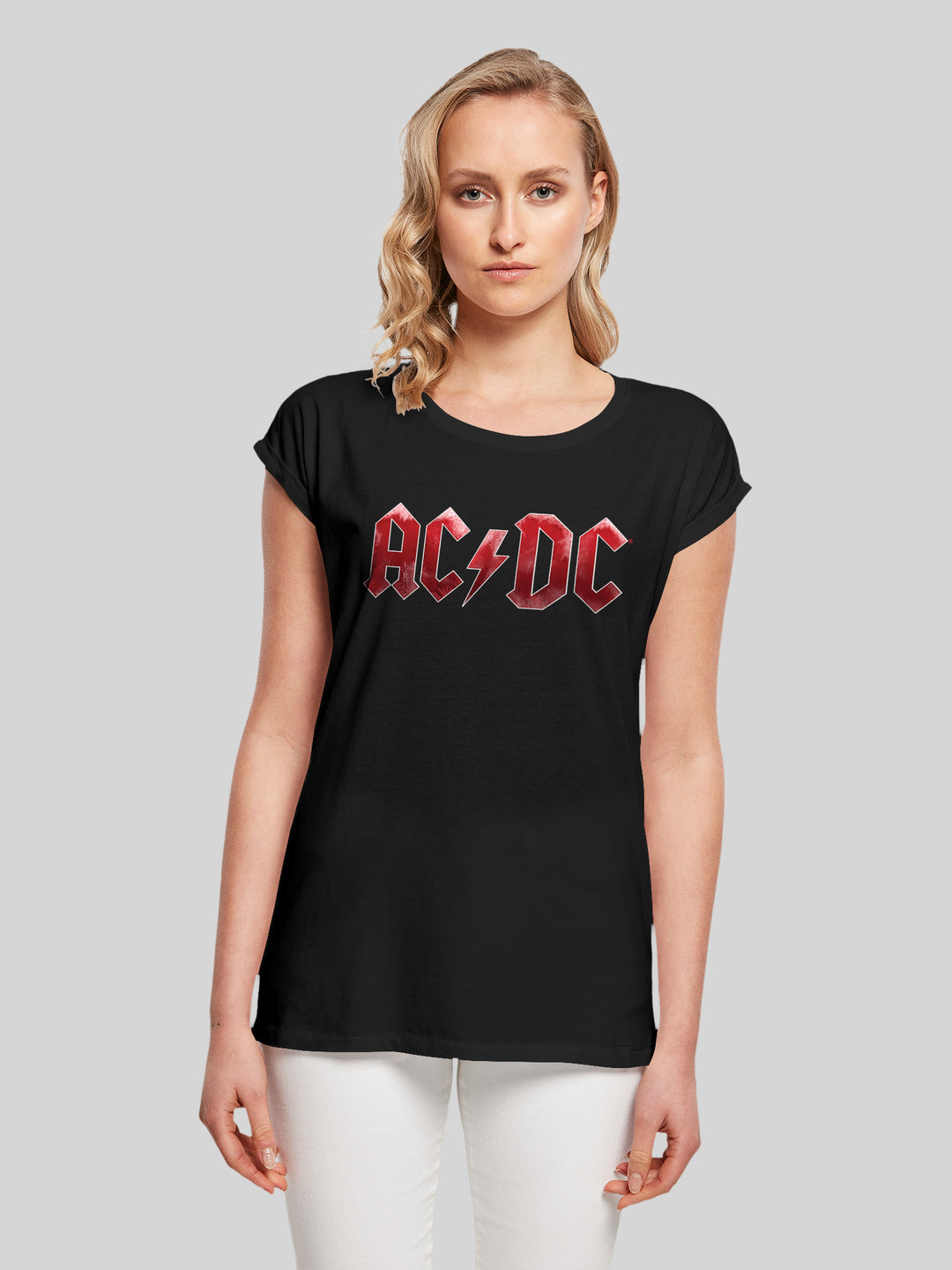 ACDC T-Shirt | Red Ice Logo | Premium Kurzarm Damen T Shirt