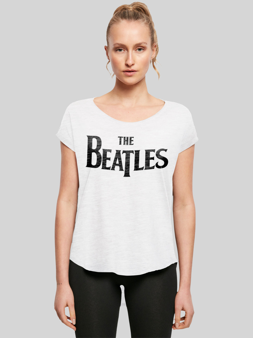 The Beatles T-Shirt F4NT4STIC Drop T Tee – | Ladies Long Logo | Premium