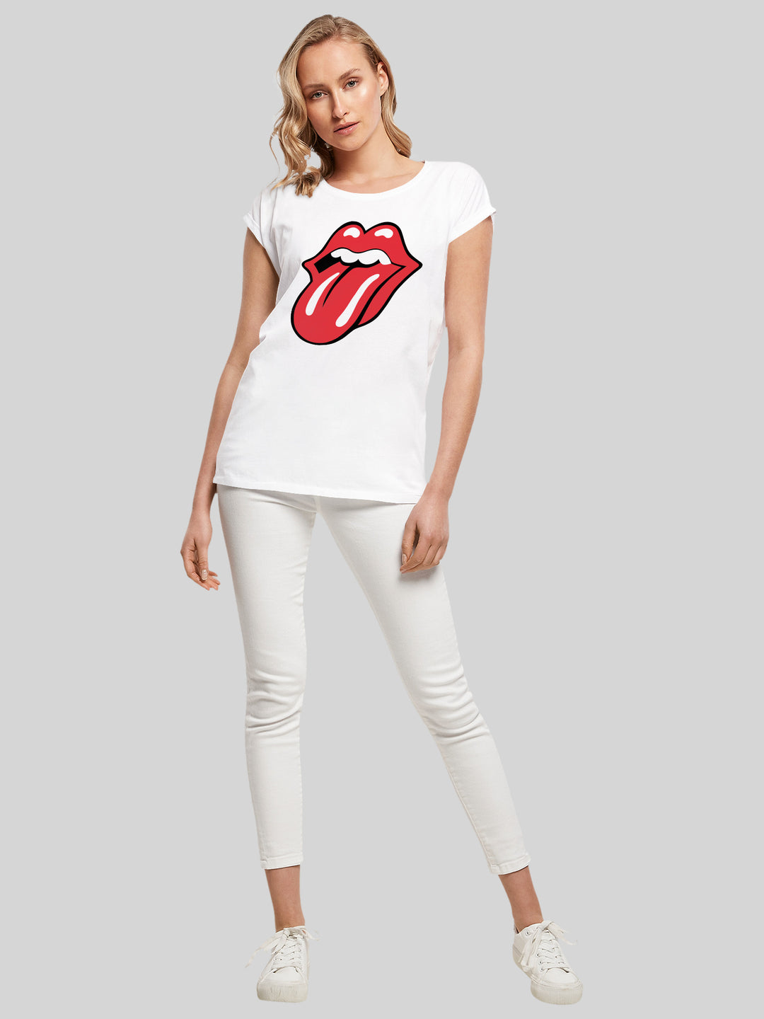 Premium The Stones | Rolling Classic Sleeve | – Tongue Short Lad T-Shirt F4NT4STIC