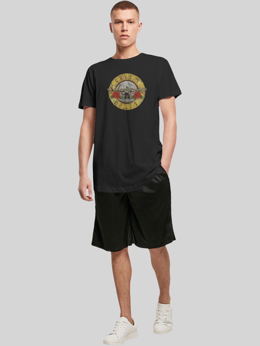Guns 'n' Roses T-Shirt | Vintage Classic Logo | Extra Long Men T Shirt