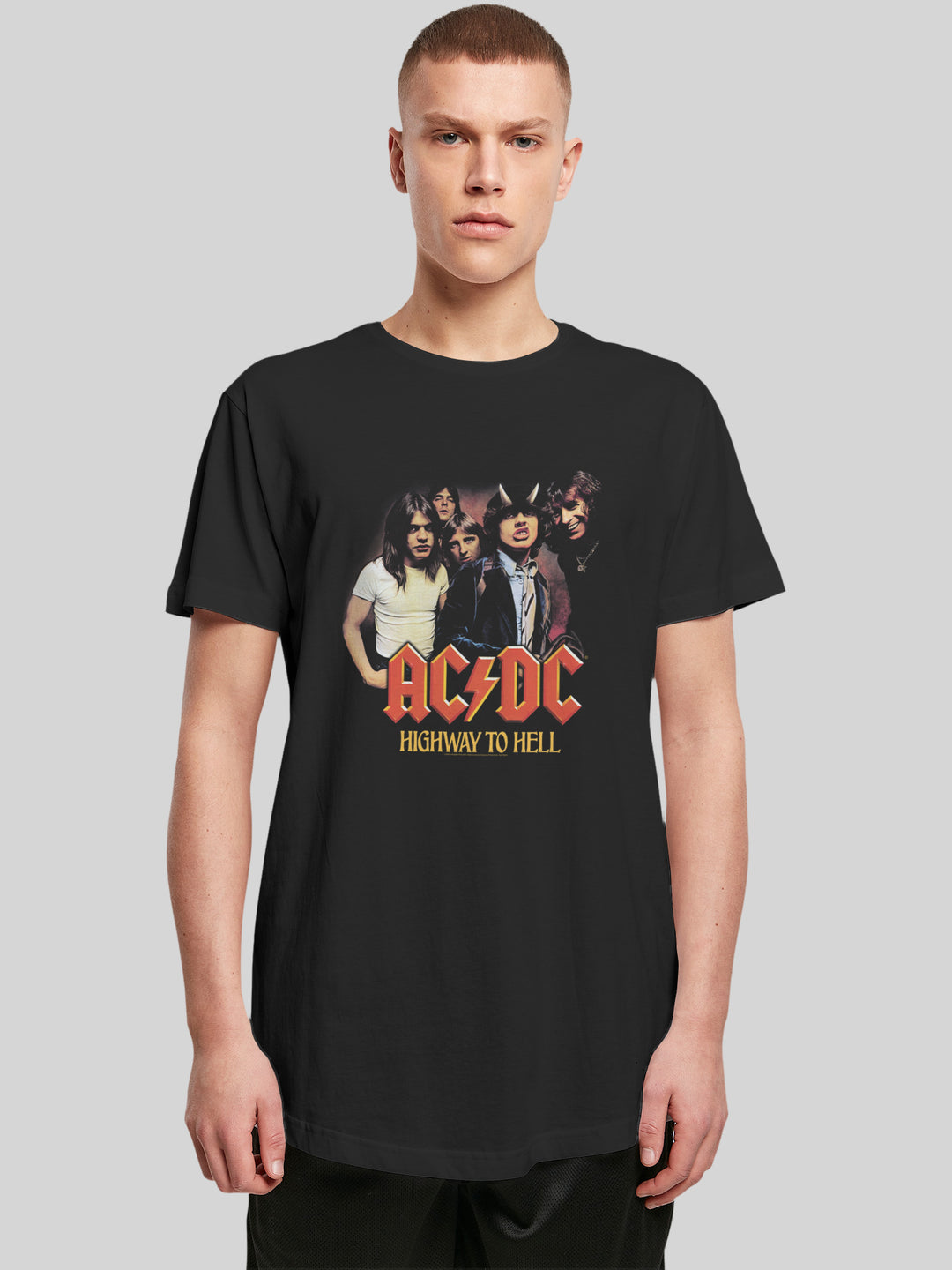 ACDC T-Shirt | Highway To Hell Group | Extra Long Herren T Shirt