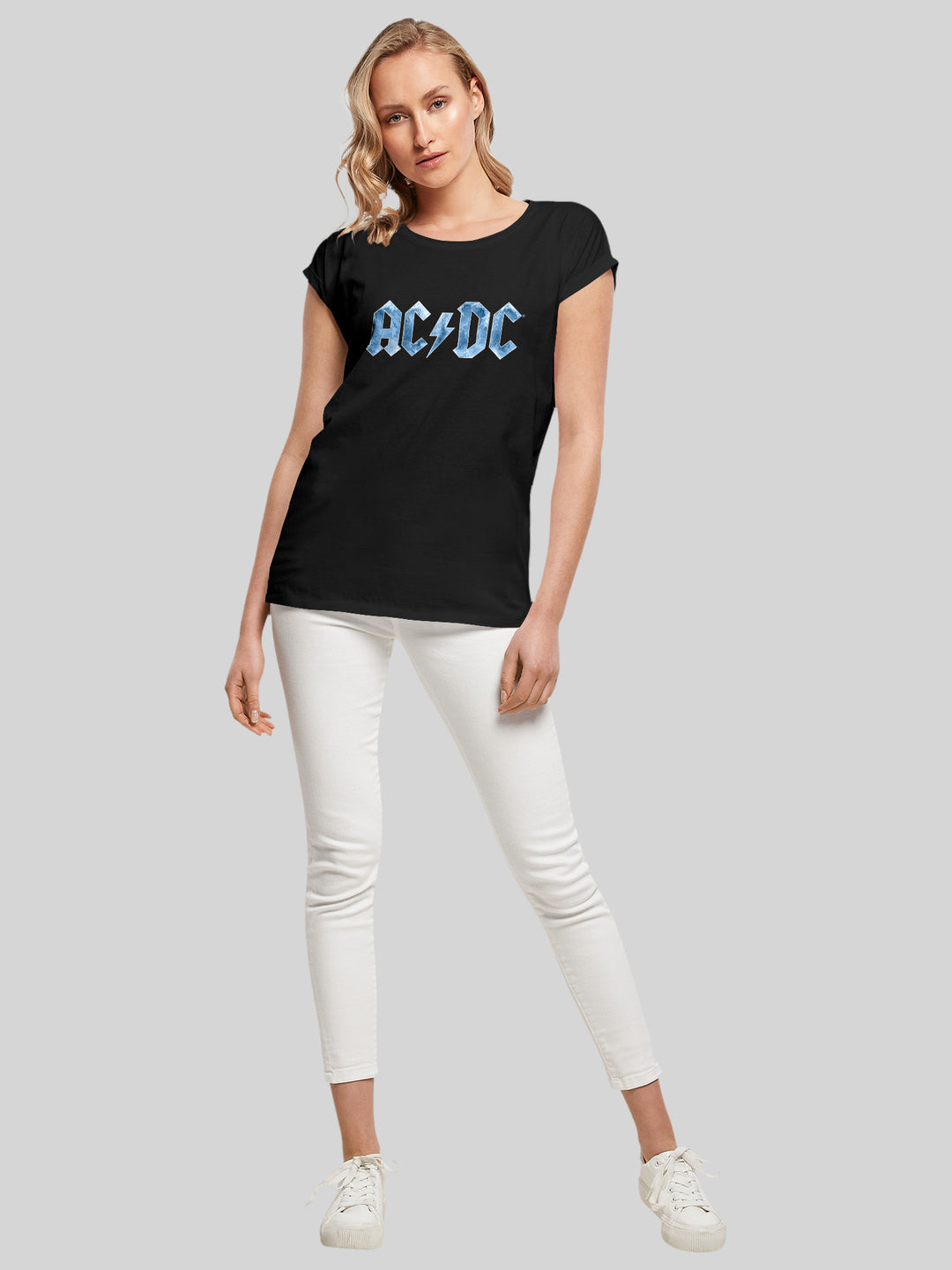ACDC T-Shirt | Blue Ice Logo | Premium Short Sleeve Ladies Tee