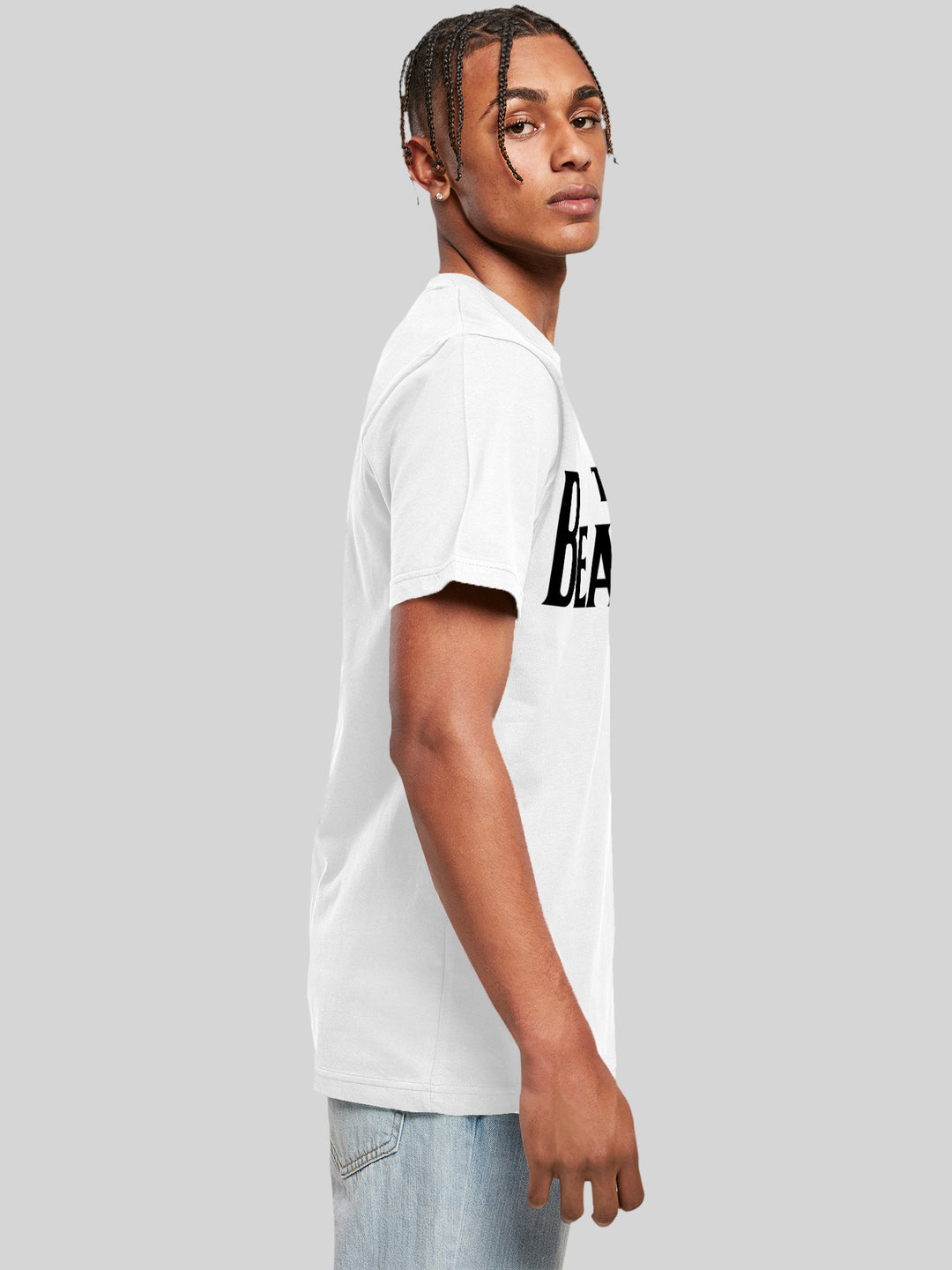 The | F4NT4STIC T Beatles Logo Drop T Shirt – Premium | Men Black T-Shirt