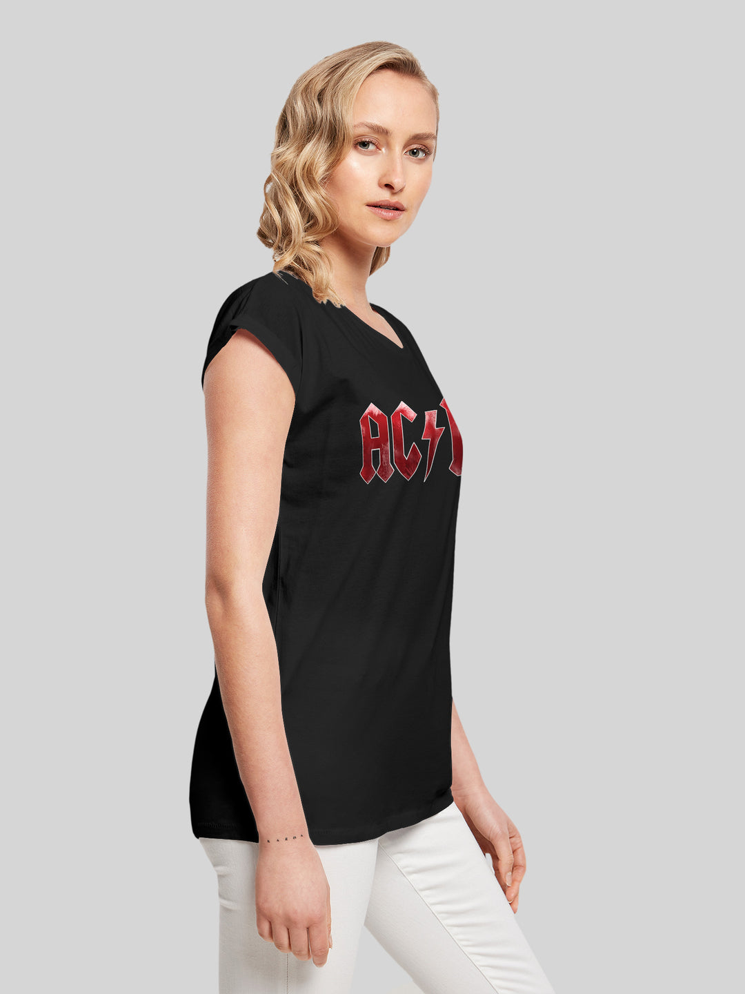 ACDC T-Shirt | Red Ice Logo | Premium Kurzarm Damen T Shirt
